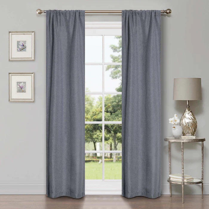 Premium Blackout Curtains for Bedroom - Linen Washable Room Darkening Window Drapes Panel Set (2 Panels) - Noise Reducing & Thermal Insulated for Better Sleep & Home Decor