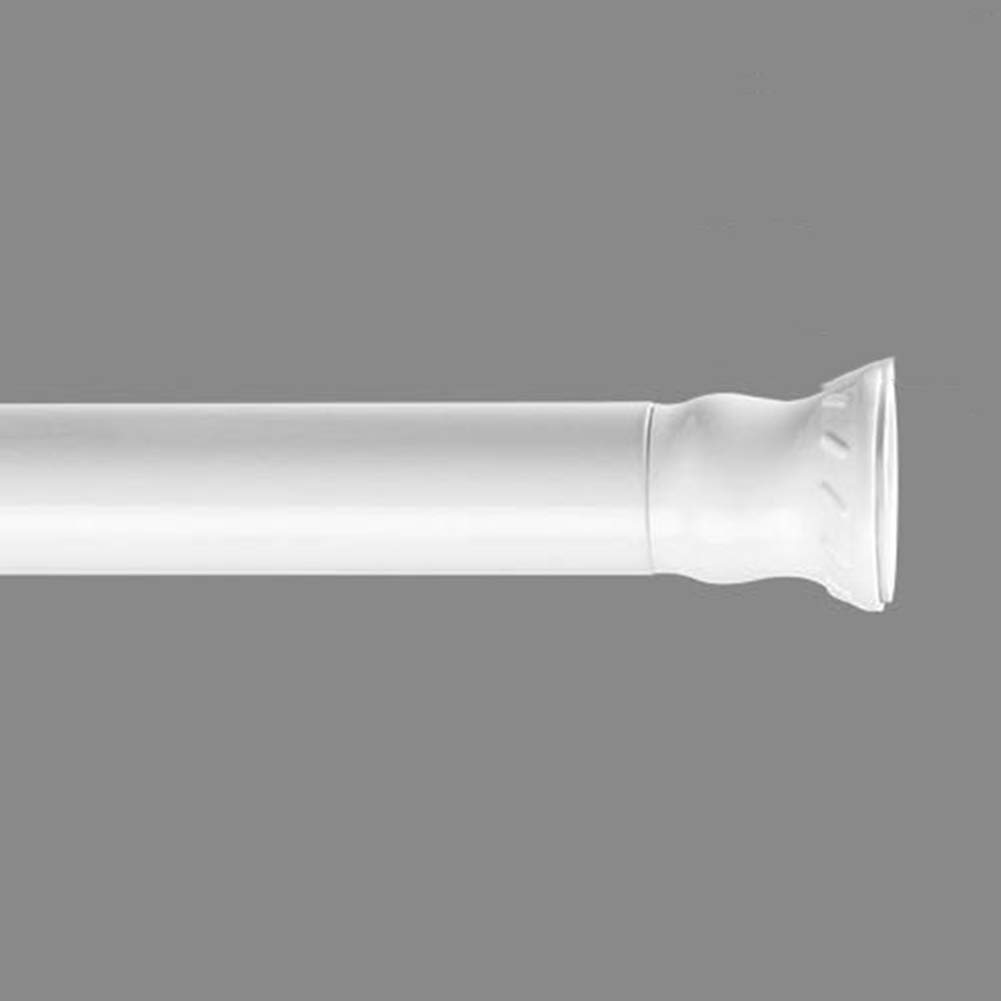 Adjustable Tension Shower Curtain Rod - No Drilling Spring-Loaded Extendable (60-100cm/24-40in) - Perfect for Bathroom, Closet & Window Use - White Finish - 2.8cm Diameter Rust-Resistant Design