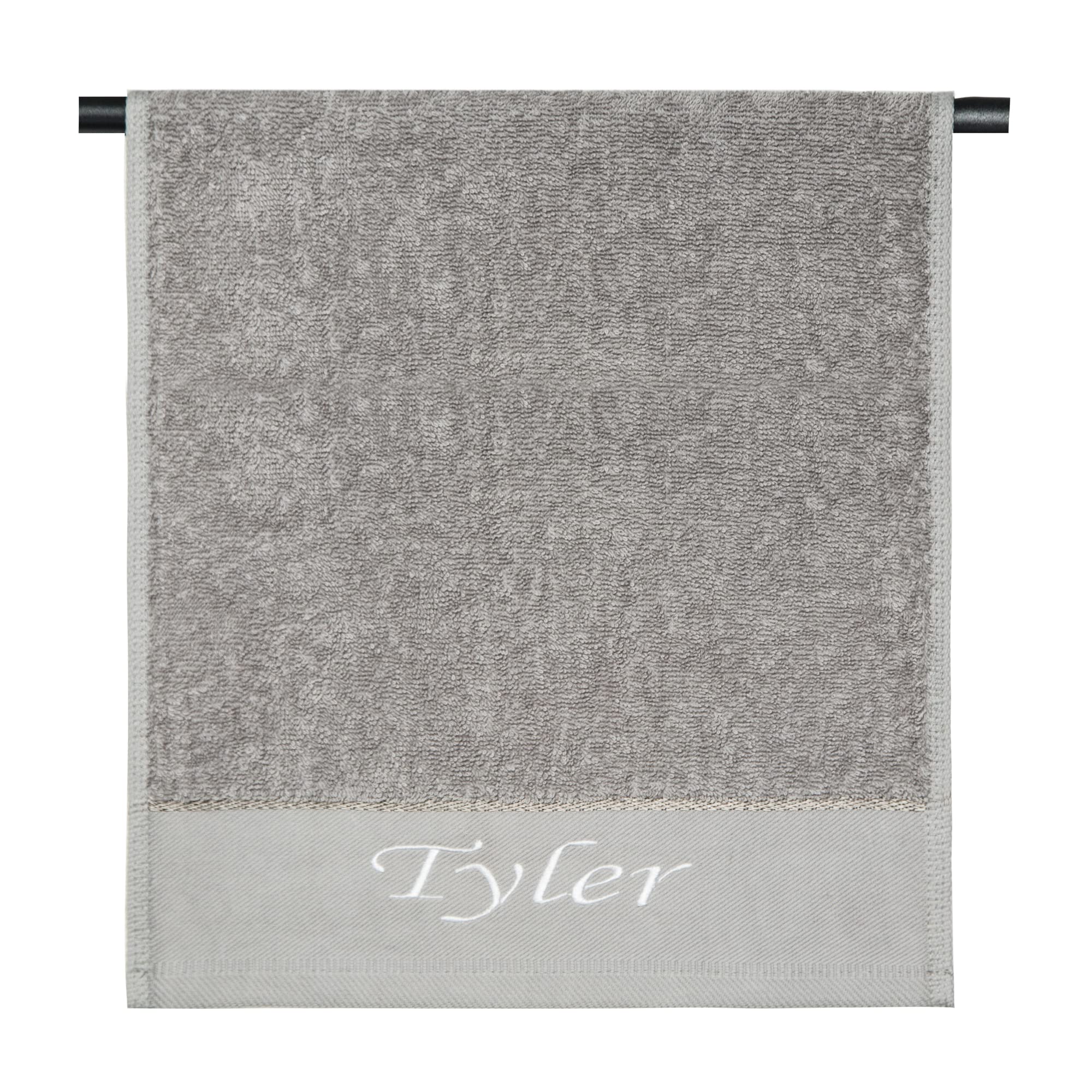 Premium 100% Pure Cotton Bath Towel Set - Super Soft, Highly Absorbent & Hotel Quality - Personalized Customization (Grey Sport Towel) - Perfect for Spa, Gym & Luxury Bathroom Use