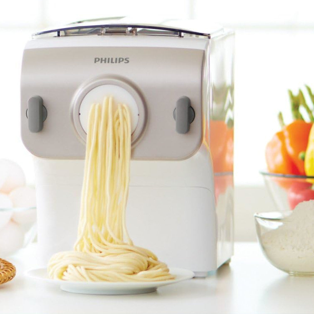 PHILIPS HR2357 Pasta Maker Machine - Factory Certified with Home Essentials Warranty | Perfect for Homemade Pasta, Italian Cooking & Kitchen Essentials