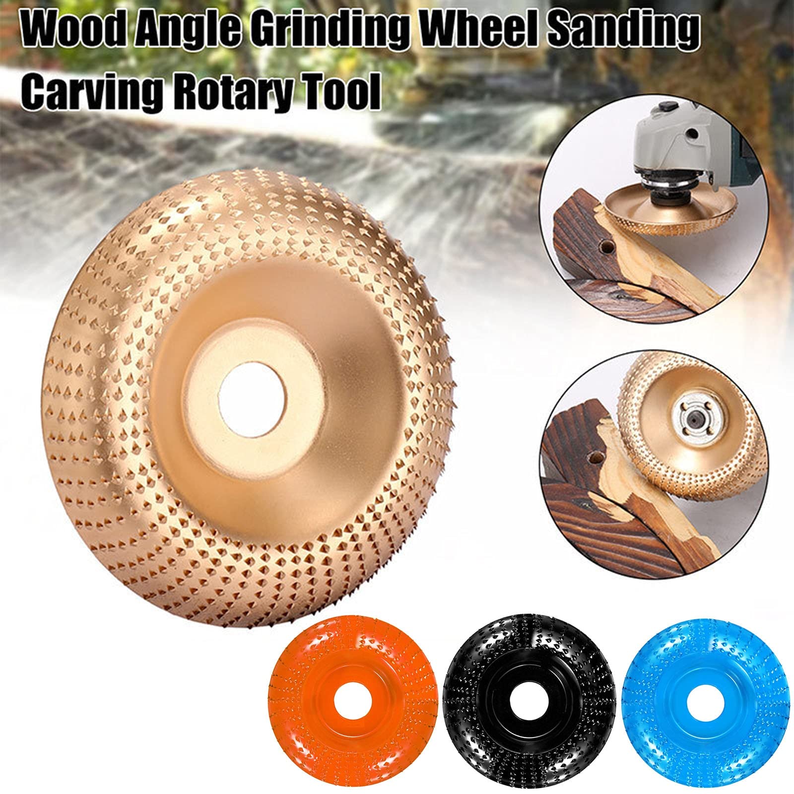 Carbide Wood Sanding Carving Shaping Disc for Angle Grinder - 125mm Grinding Wheel | Blue Abrasive Disc for Woodworking, DIY Projects & Furniture Restoration