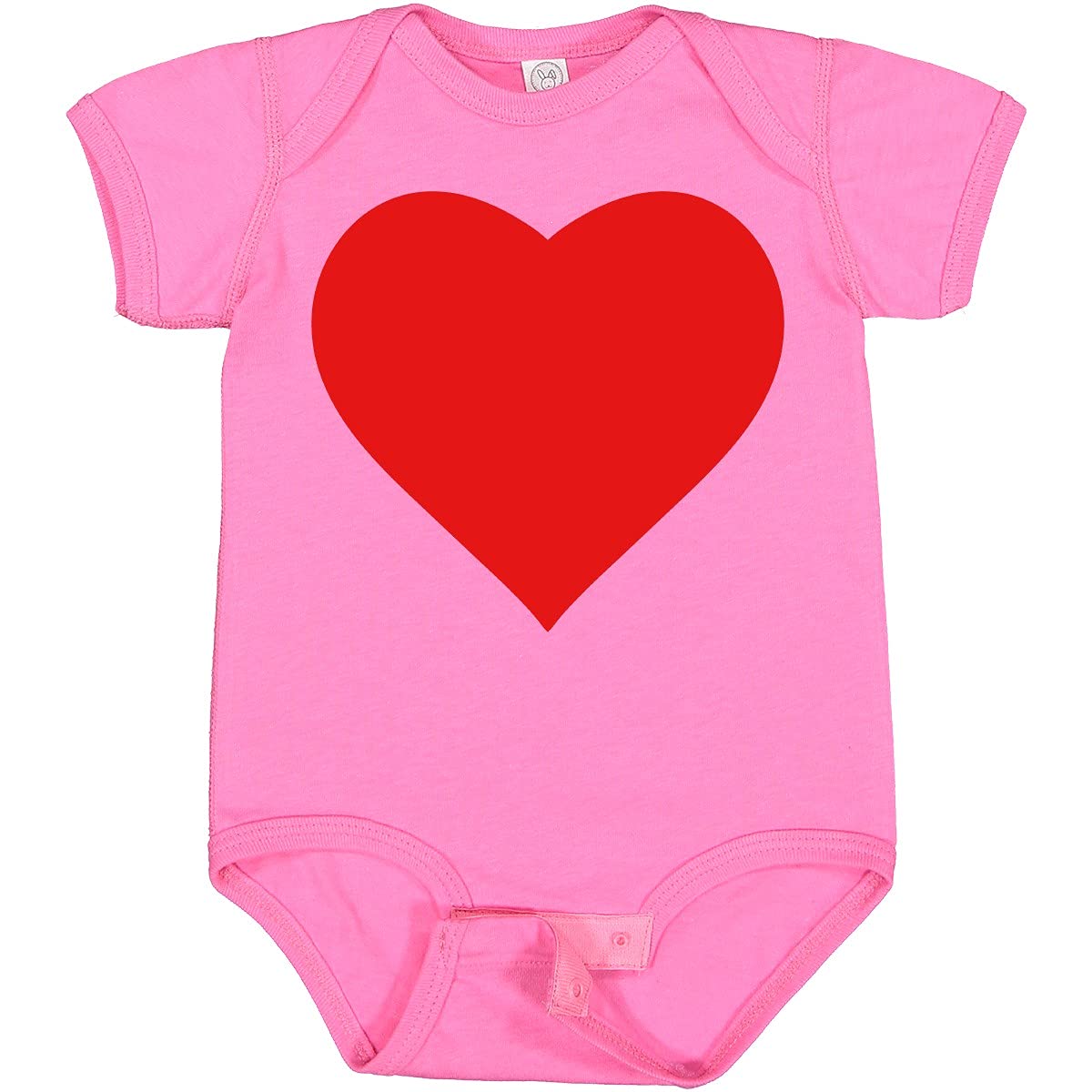 Inktastic Red Heart Baby Bodysuit - Soft Cotton Infant Onesie for Newborns & Toddlers - Cute Valentine's Day, Christmas & Birthday Outfit