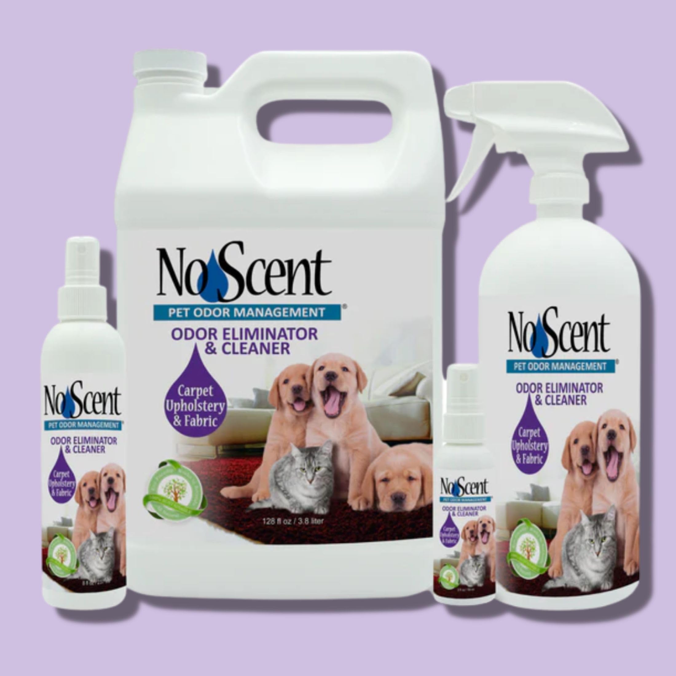 Unscented Carpet & Upholstery Cleaner Spray - 128 Fl Oz (3.8L) Gallon for Pet Odors, Urine, Poop, Wet Dog Smell & Cat Spray - Safe for Furniture, Fabric & Carpets - Perfect for Homes with Pets, Stains & Odor Removal