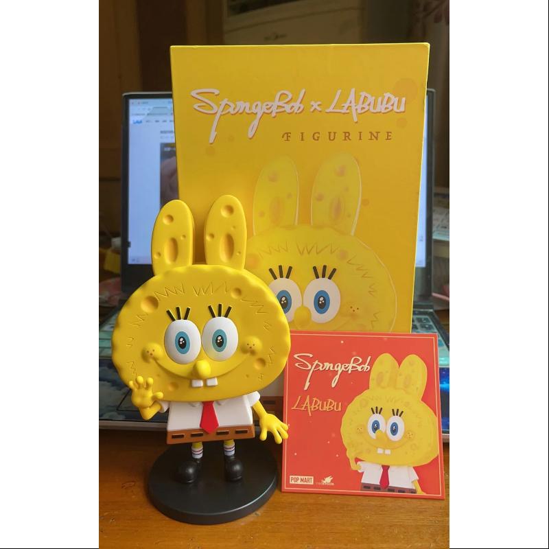 Labubu The Monsters SpongeBob Collectible Figurine - Limited Edition Cartoon Character Statue for Display & Gift - Perfect for Anime Fans, Home Decor, and Office Desk Accessories