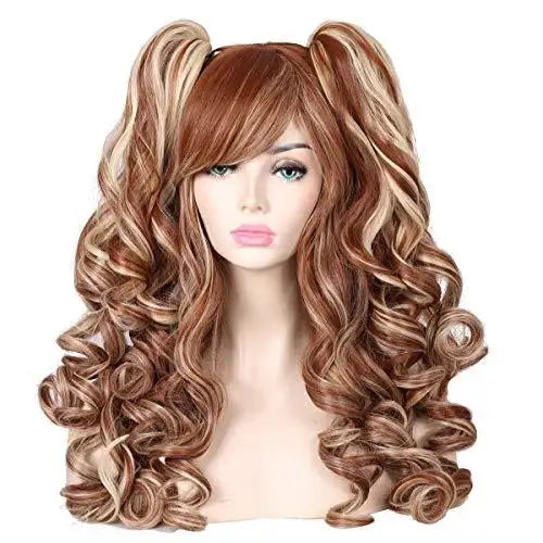 Stylish Anime Cosplay Wig with Cute Ponytails - Perfect for Halloween, Cosplay Events & Themed Parties