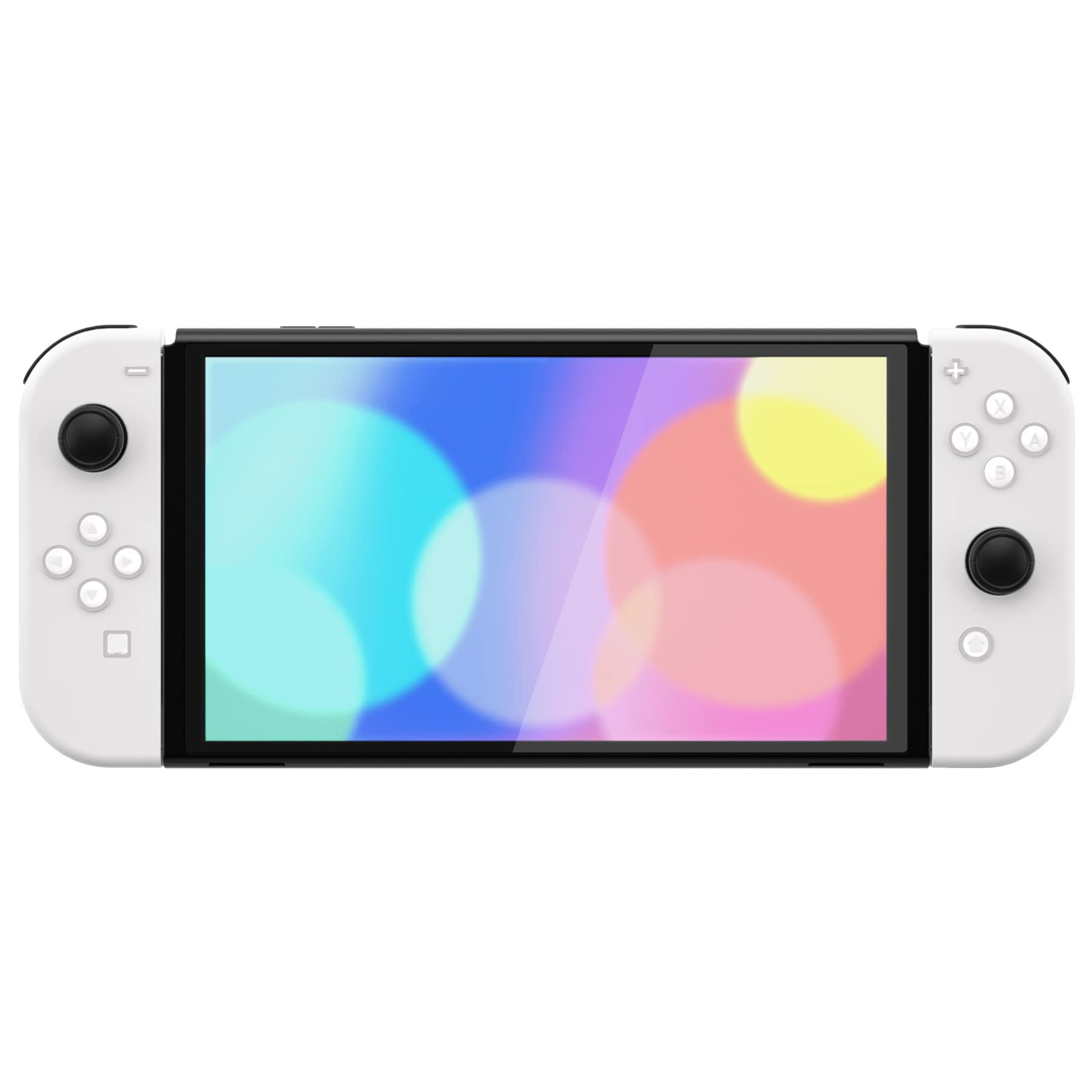 eXtremeRate White & Clear Jelly Buttons for Nintendo Switch JoyCon - Custom ABXY Direction Home Capture + - Keys, DIY Replacement Face Buttons for Switch & Switch OLED | Gaming Accessories for Enhanced Controller Experience