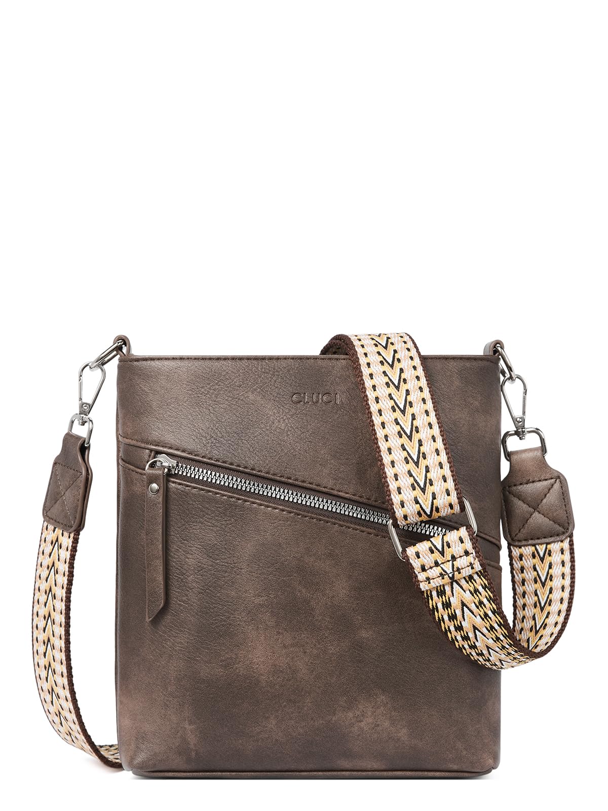 CLUCI Women's Adjustable Strap Crossbody Bag - Stylish Leather Shoulder Purse for Everyday Use, Travel & Shopping