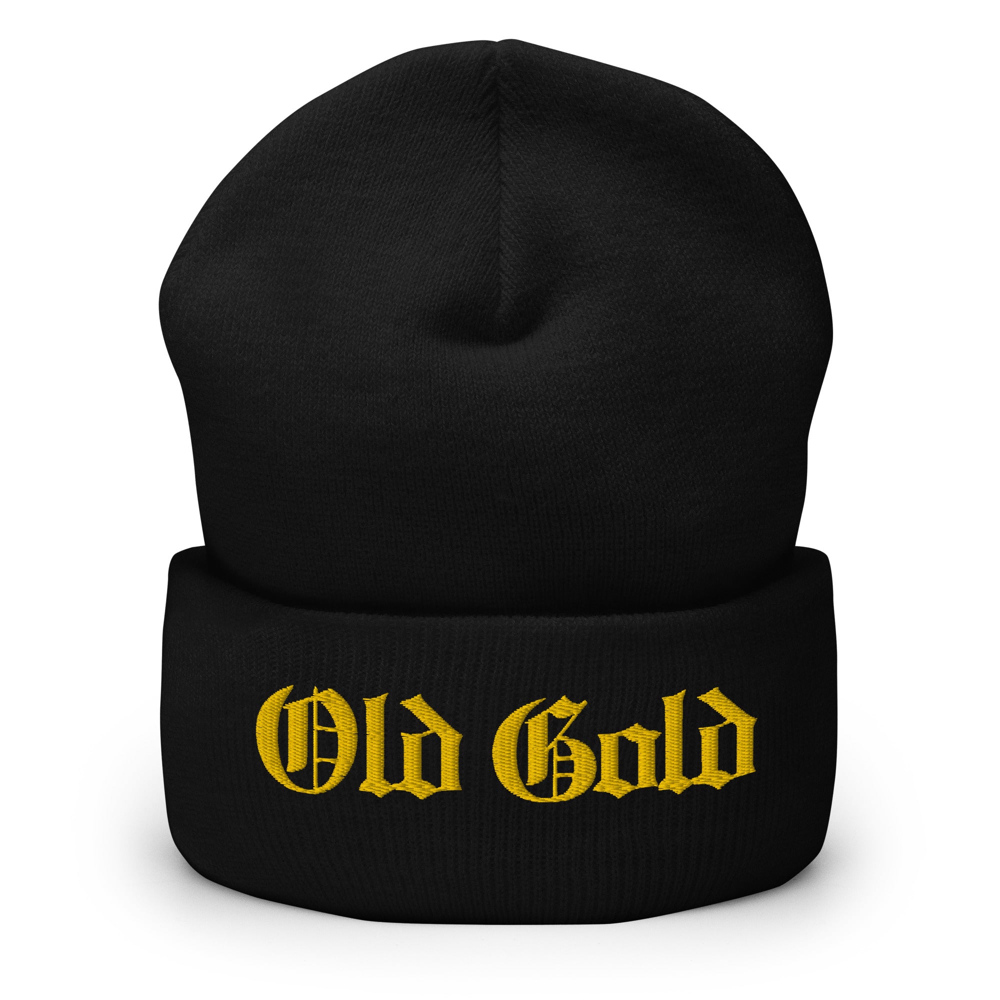 Old Gold RFC Cuffed Beanie - Warm Winter Knit Hat for Men & Women - Unisex Soft Stretchable Skull Cap for Outdoor Activities, Hiking, and Casual Wear