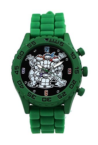 Teenage Mutant Ninja Turtles TMNT Collectible Green Rubber Strap Watch (TMN9046) - Perfect Gift for TMNT Fans, Cosplay & Comic Book Enthusiasts