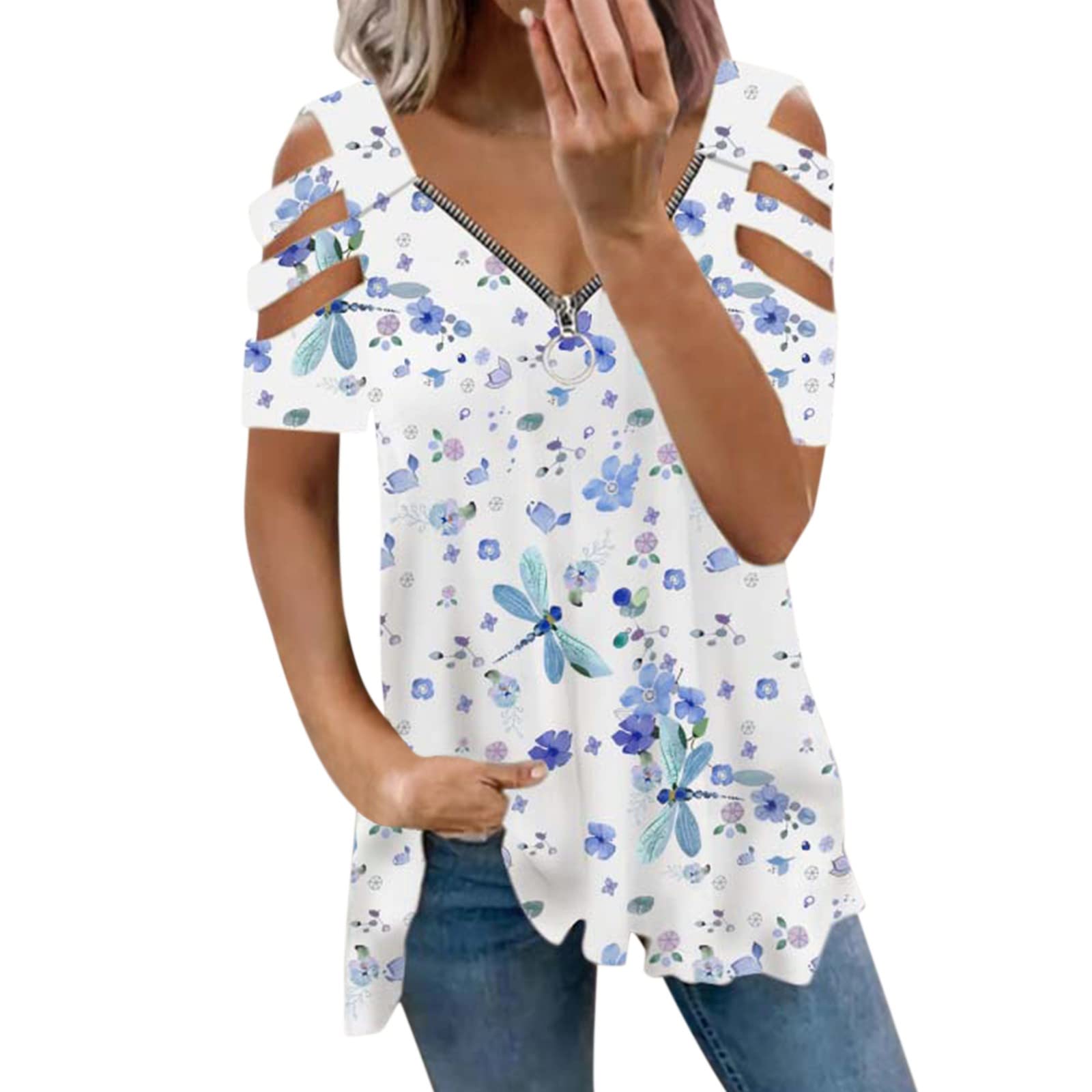 Trendy Plus Size Women's Long Sleeve Floral Tunic Tops - Loose Fit Basic Shirt for Casual Wear, Office & Fall Outfits