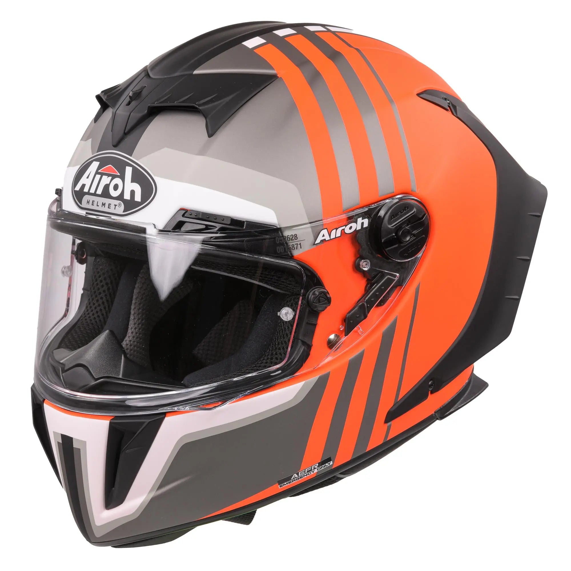 Airoh GP 550 S Matt Skyline Orange Motorcycle Helmet - Lightweight DOT Certified Full Face Helmet for Street Bike & Racing - Perfect for Urban Commuting & Track Days
