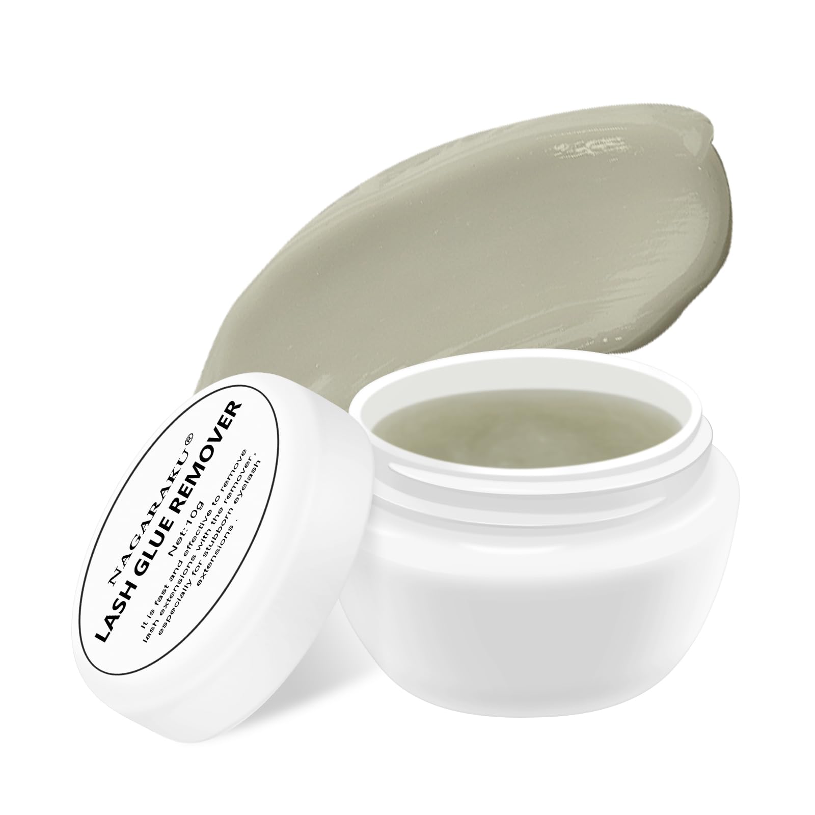 NAGARAKU Eyelash Extension Glue Remover - Fast Acting 10g Lemony Gel for Professional Salon Use | Safe & Effective Lash Adhesive Remover | Perfect for Eyelash Extensions Removal & Aftercare