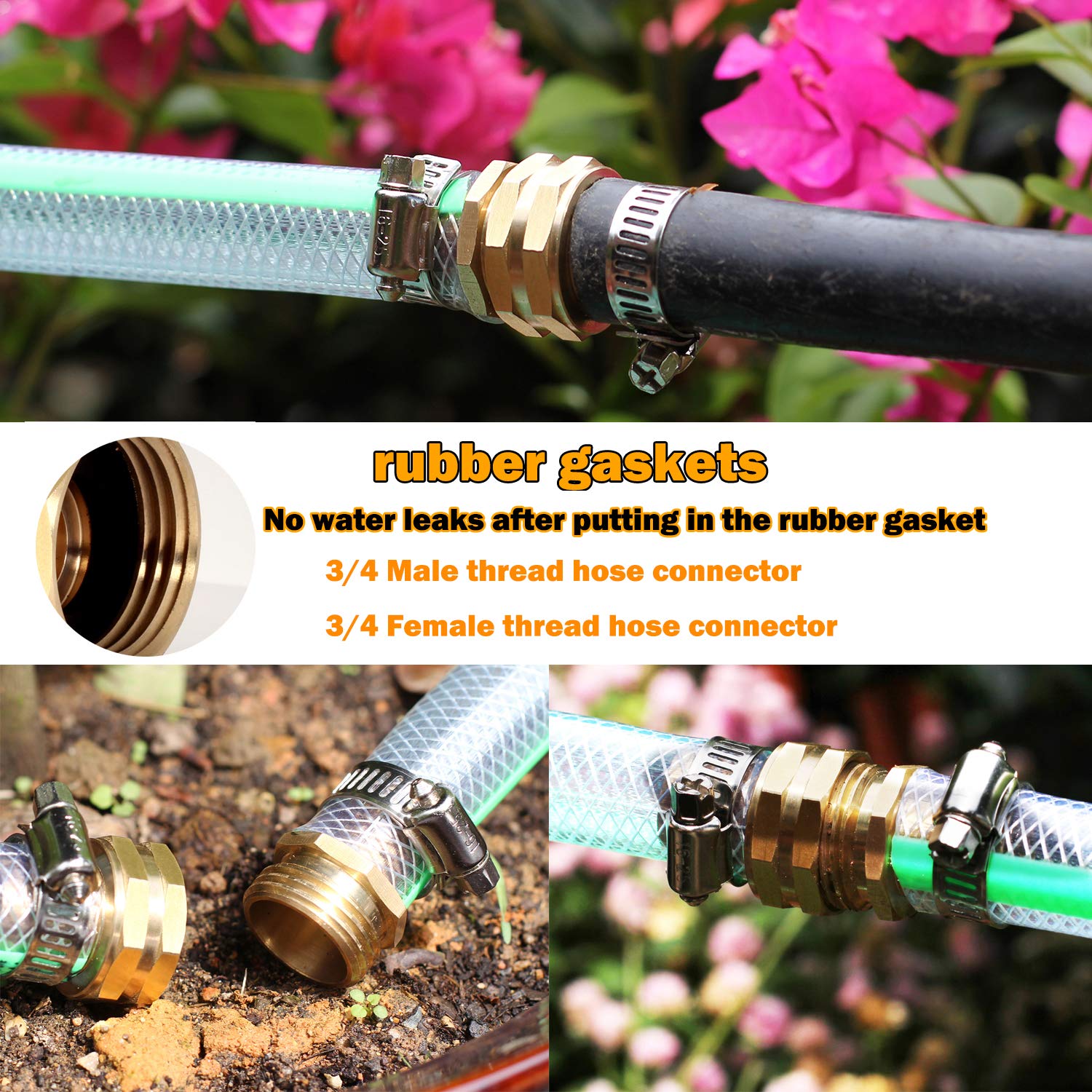 Brass Garden Hose Repair Kit - 5/8