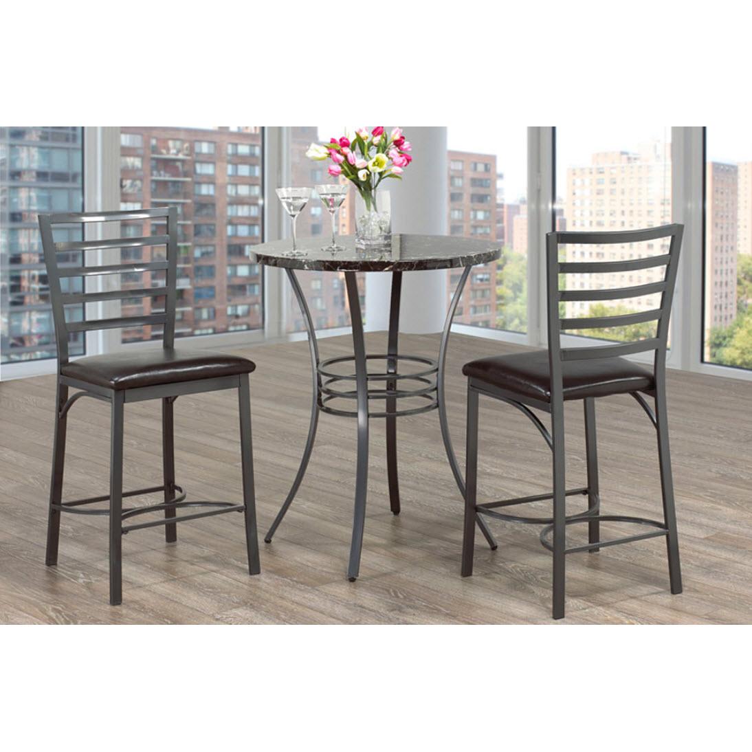 IFDC ST 1004 Adjustable Height Bar Stool - Counter Height Swivel Stool with Footrest for Kitchen Island, Breakfast Bar & Home Decor