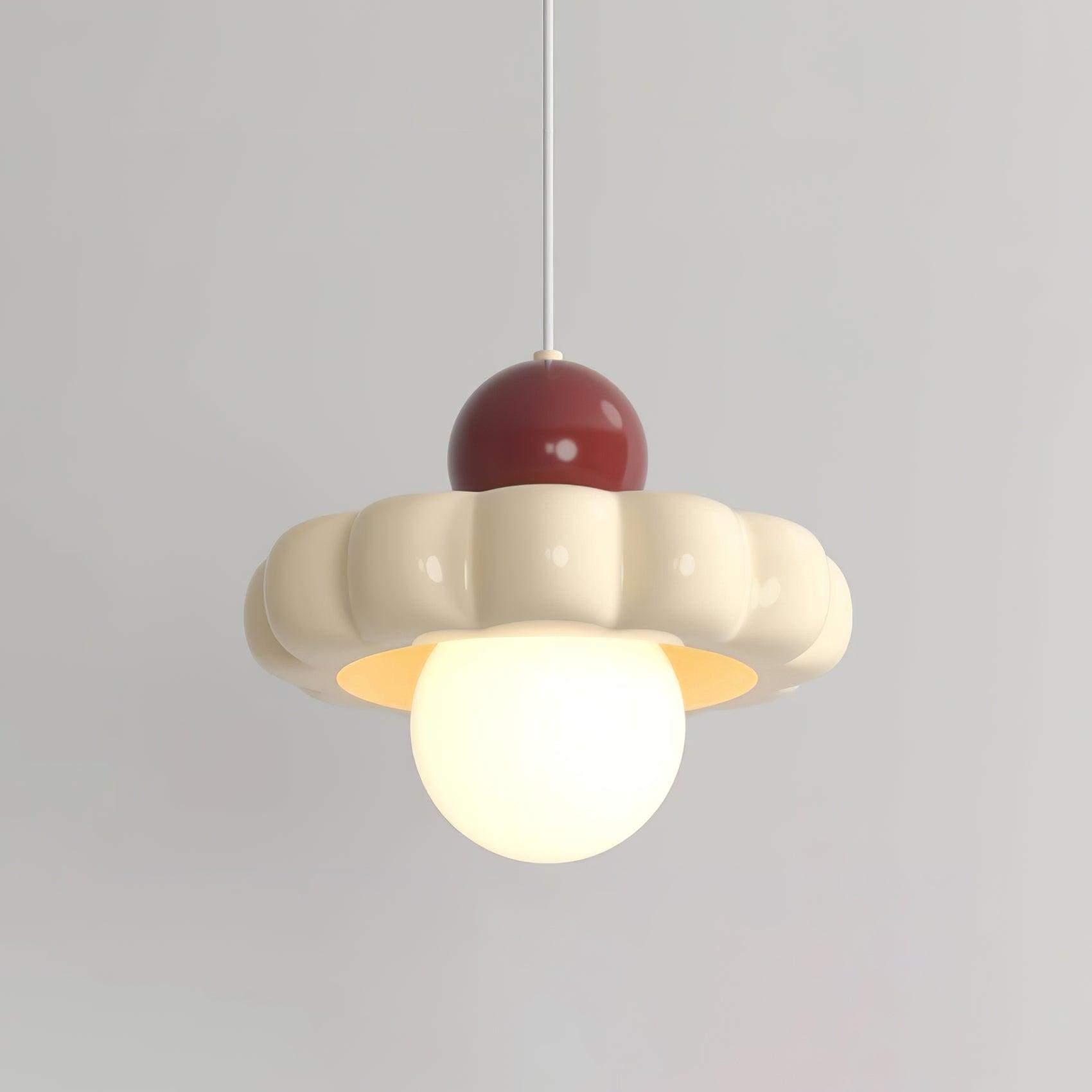 Stylish Cream Cloud Pendant Lamp - Modern Hanging Light Fixture for Bedroom, Living Room & Dining Room Decor