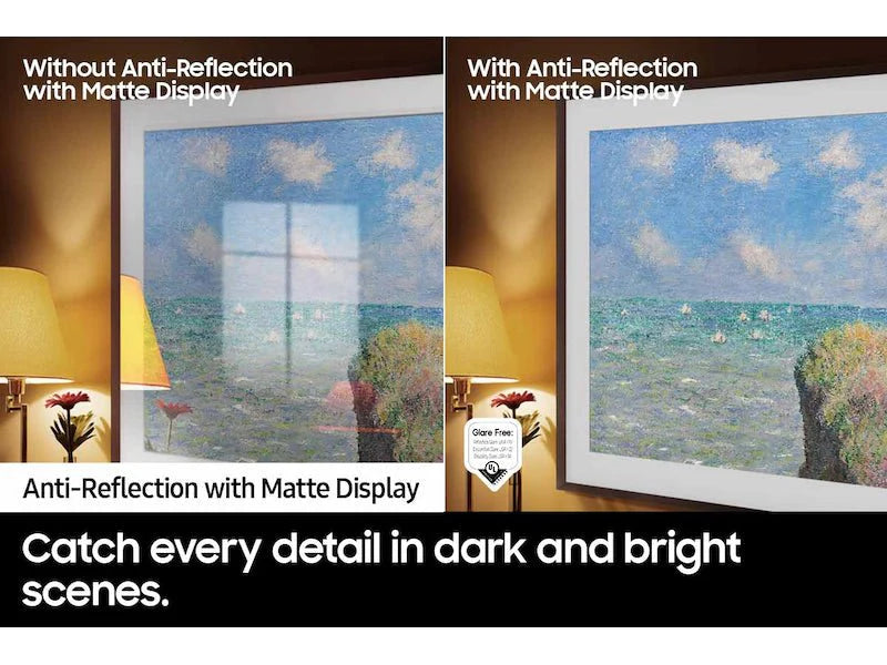 Samsung The Frame QLED 4K Smart TV - 55 Inch LS03D Series with Art Mode & Customizable Bezels - Perfect for Living Room Decor & Home Theater Setup