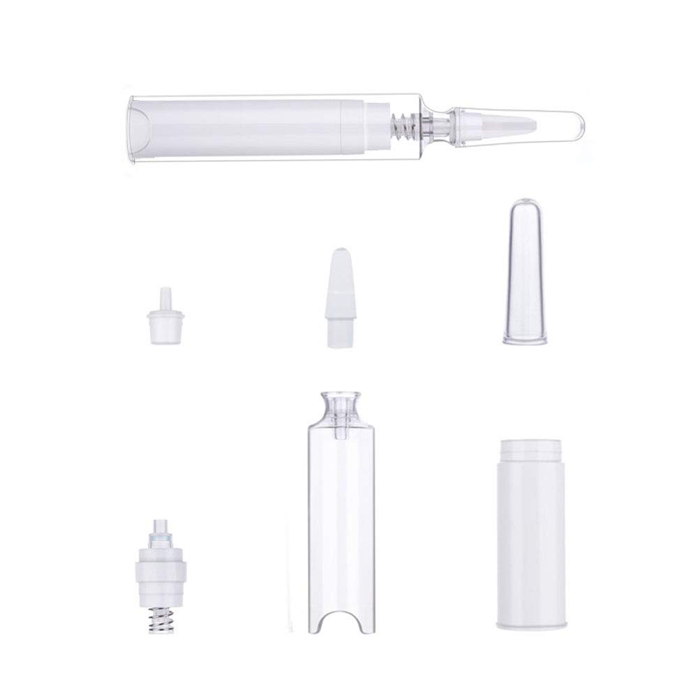 AKOAK 5ml Reusable Push-Type Vacuum Essence Bottles - Pack of 2 Plastic Ampoule Containers for Skincare, Serums & Essential Oils | Travel-Friendly & Leak-Proof Design