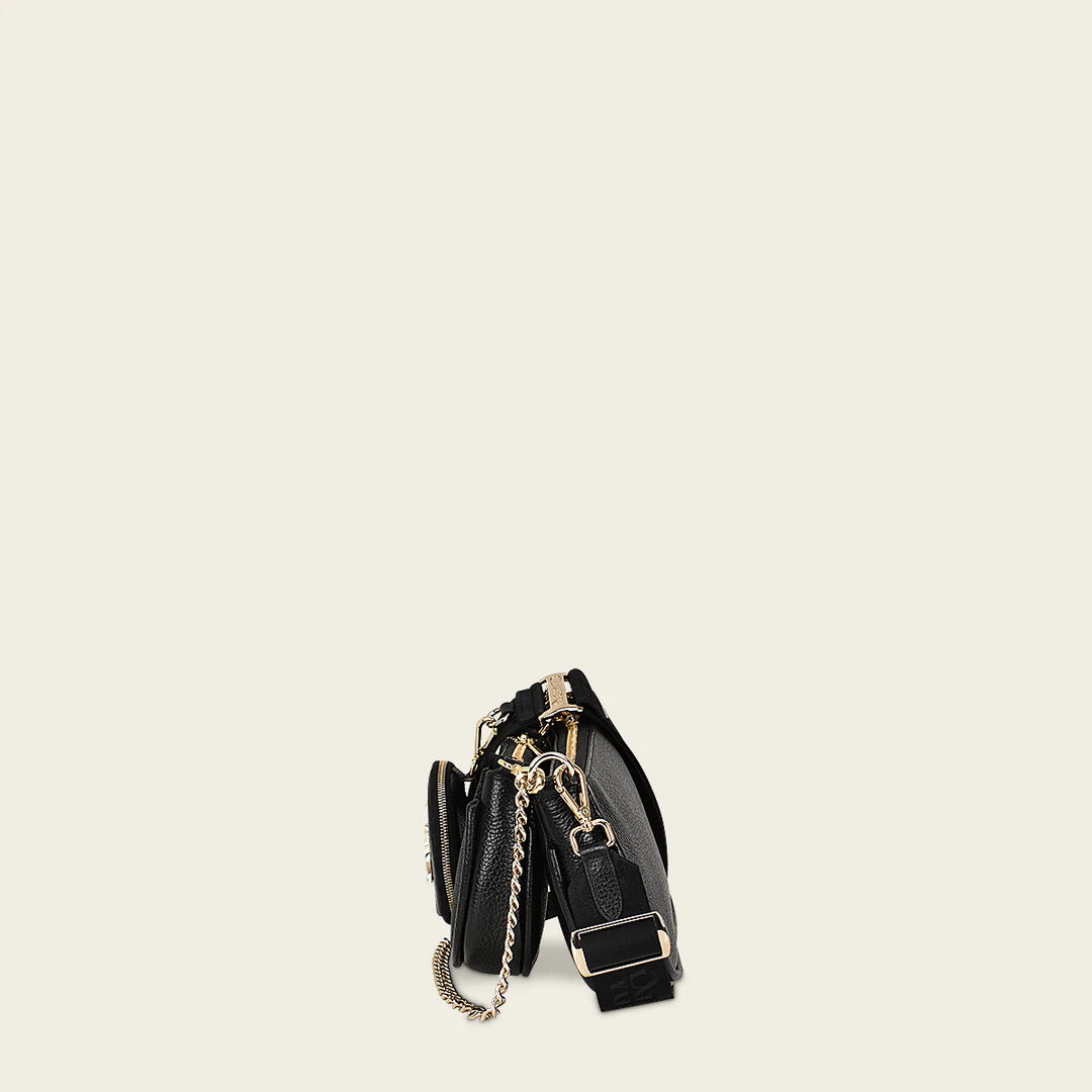 BOD66MA Women's Cuadra Black Fashion Stingray Crossbody Bag - Stylish & Durable for Everyday Use, Travel, and Special Occasions