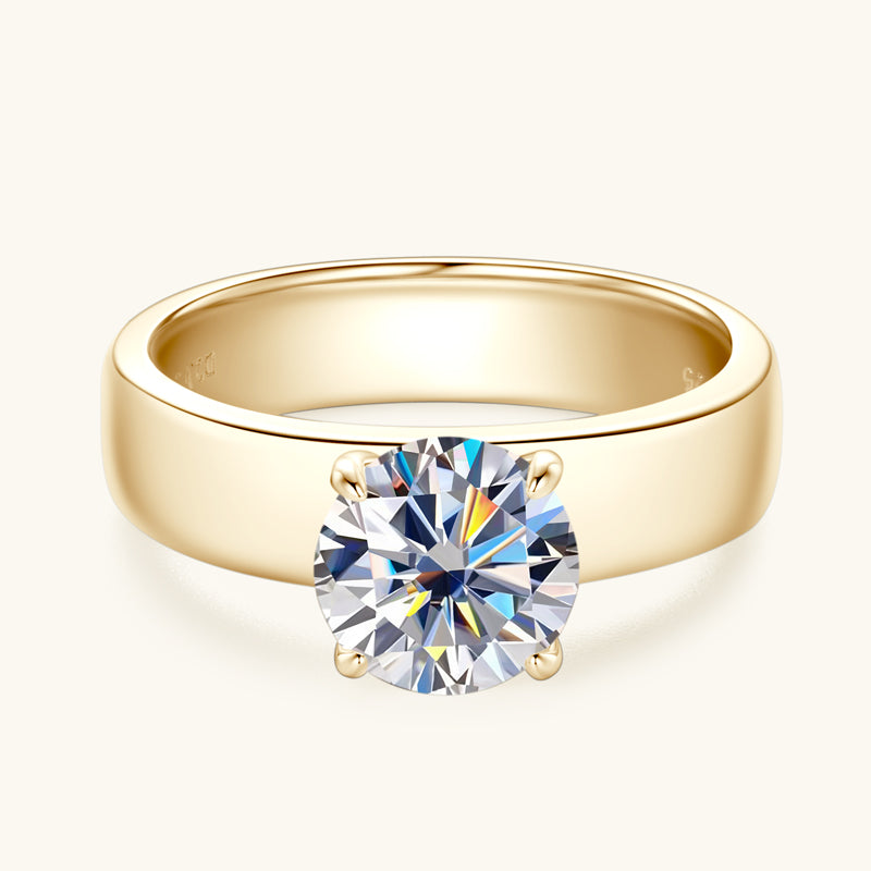 2CT Premium Moissanite Solitaire Engagement Ring - Durable & Sparkling for Weddings, Proposals & Anniversary Gifts