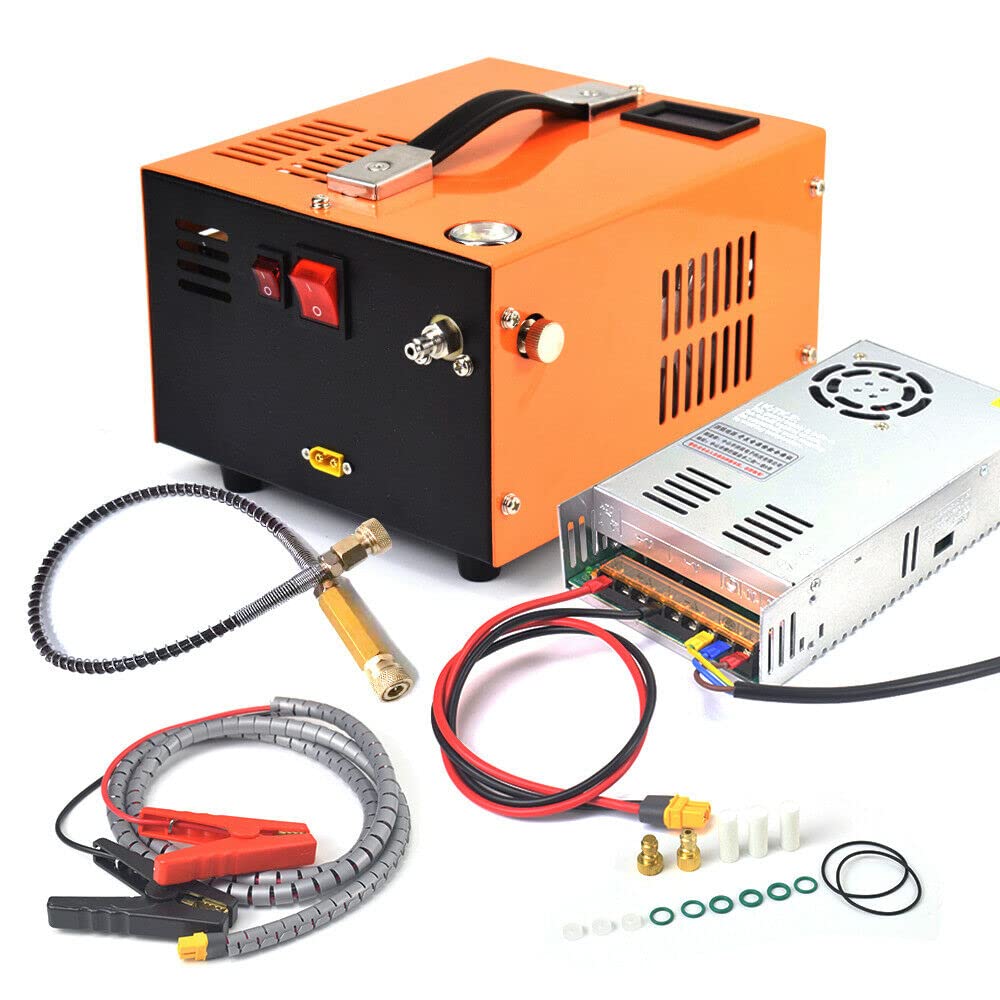 12V 30MPA 4500PSI High Pressure Air Compressor Pump - Portable PCP Air Compressor with Built-in Transformer for Cars, Trucks & Off-Road Vehicles - Ideal for Tire Inflation, Paintball Guns & Scuba Diving Equipment
