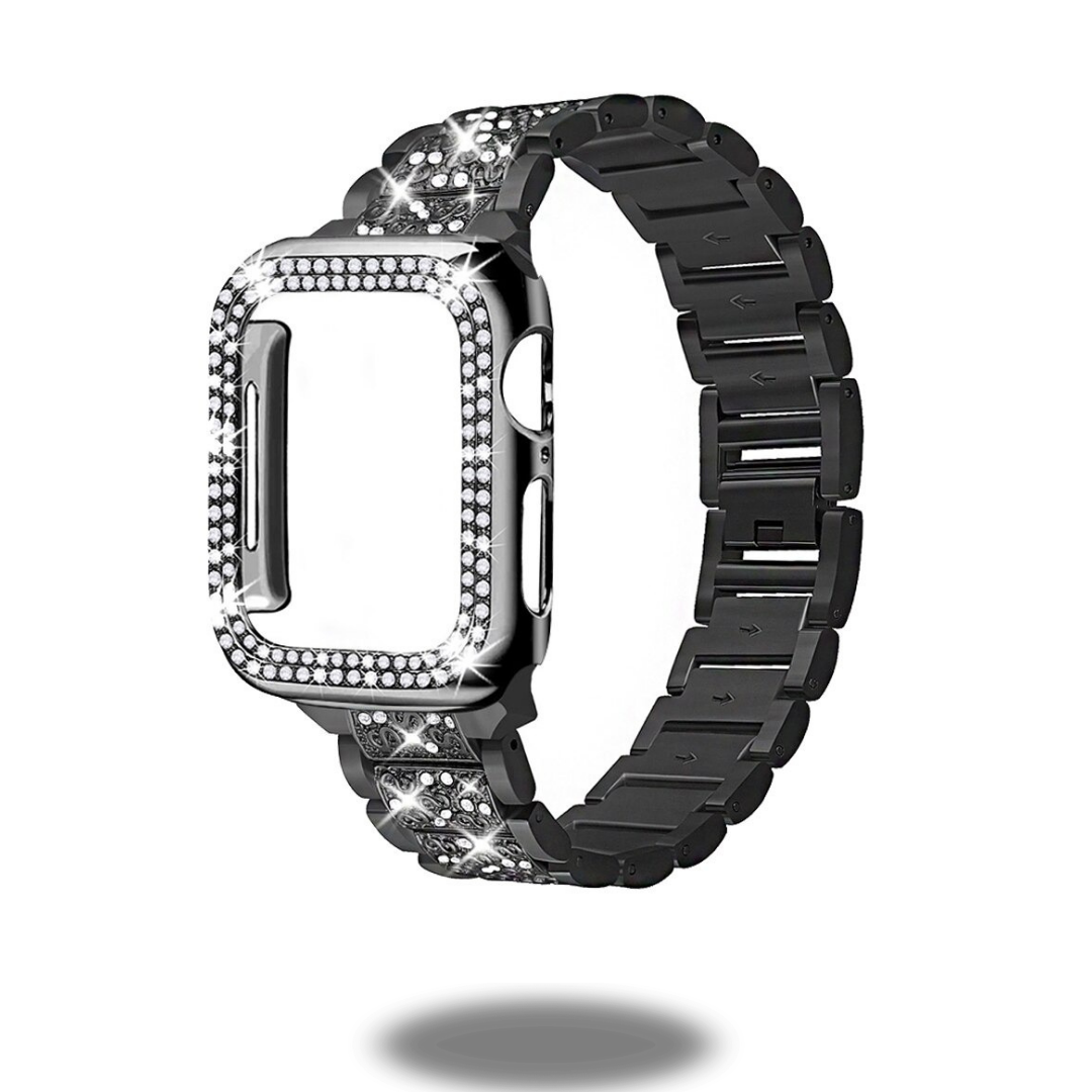 Diamond Style Stainless Steel Bracelet with Silicone Diamond Case - Elegant Jewelry for Women, Gift for Her, Perfect for Parties, Weddings & Special Occasions