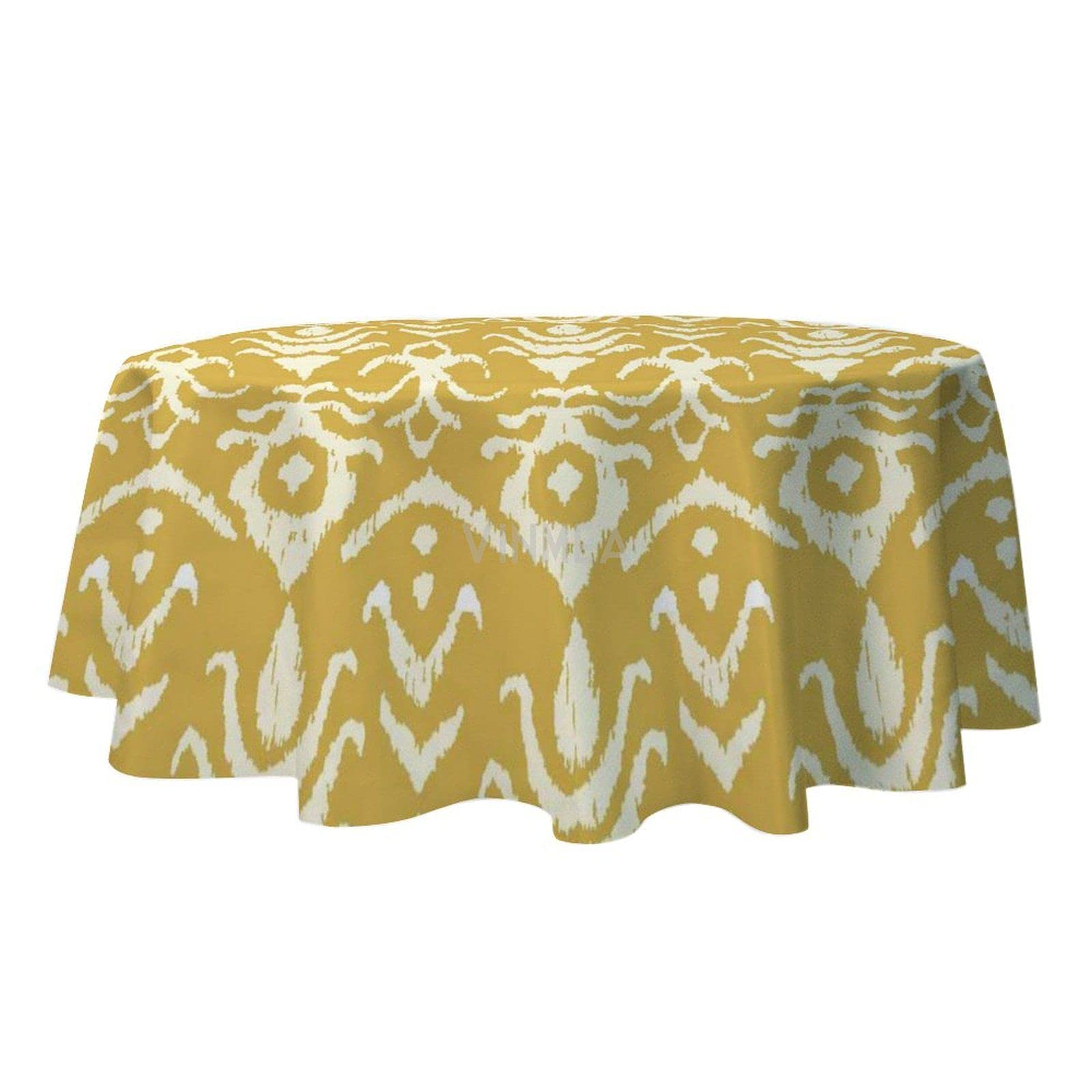 Ikat Damask Round Tablecloth 36