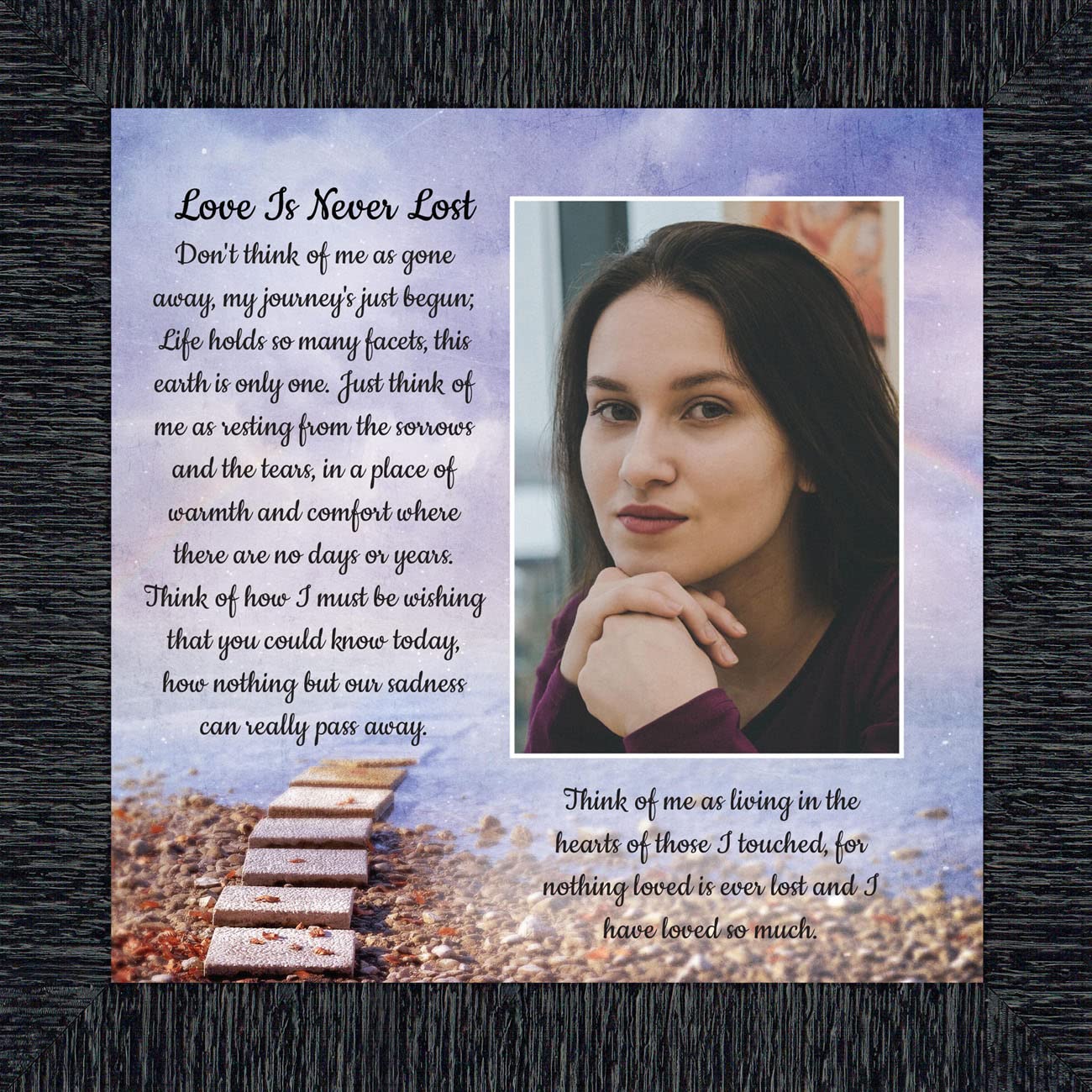 Sympathy Photo Frames - Memorial Picture Frames for Home Décor & Gifts - Perfect for Condolence Gifts & Wall Memorials