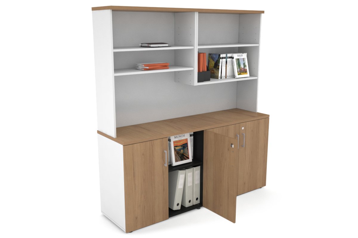 Small Storage Cabinet with Open Hutch - 63