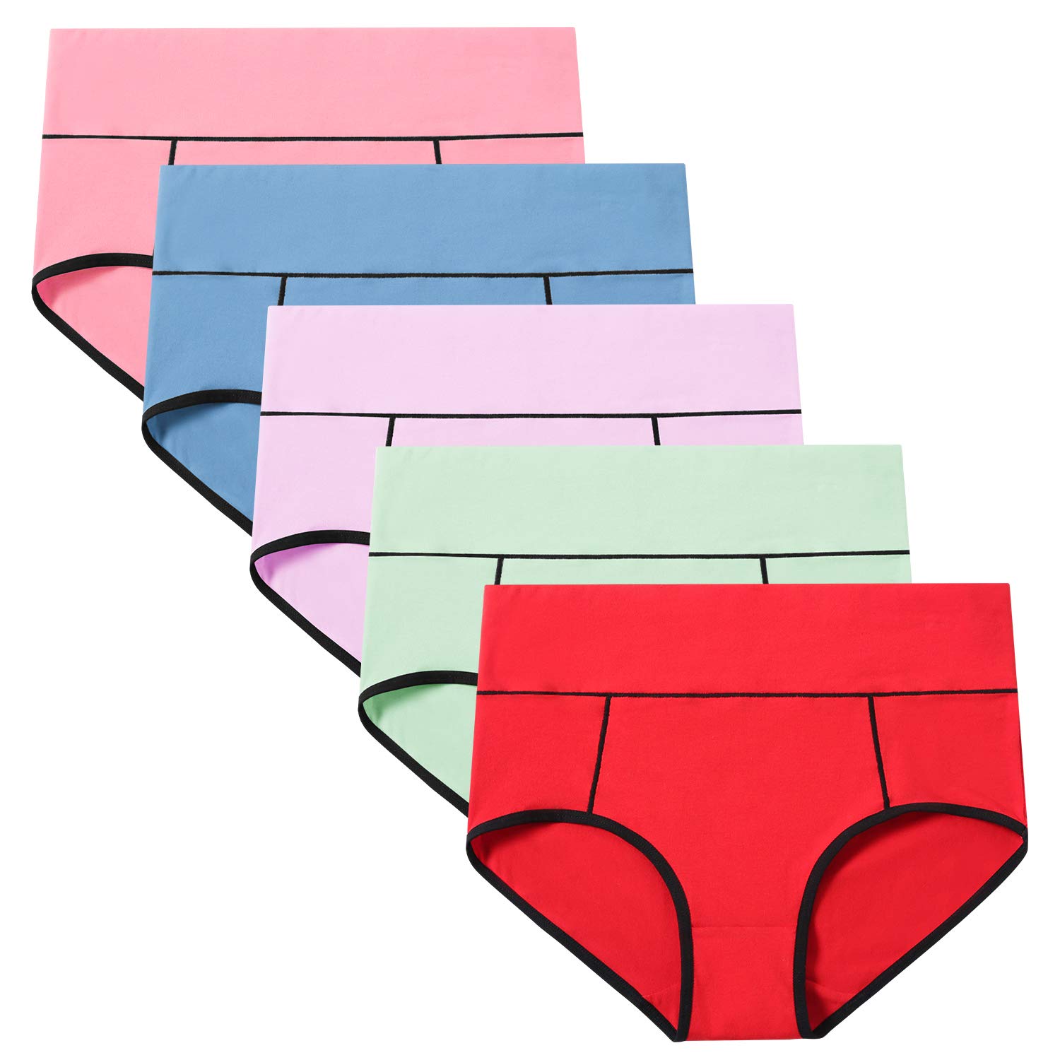 POKARLA Women's Cotton High Waist Underwear - Soft Breathable Full Coverage Briefs for Postpartum, Everyday Wear & Comfortable Stretch Panties | Perfect for Maternity, Recovery & Daily Use