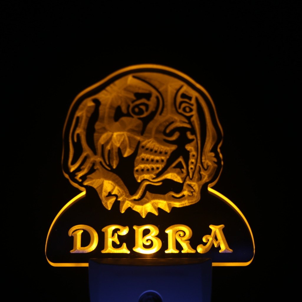 ADVPRO WS1085-TM Personalized Saint Bernard Night Light with Name - LED Sign with Day/Night Sensor for Kids Room, Nursery & Bedroom Decor