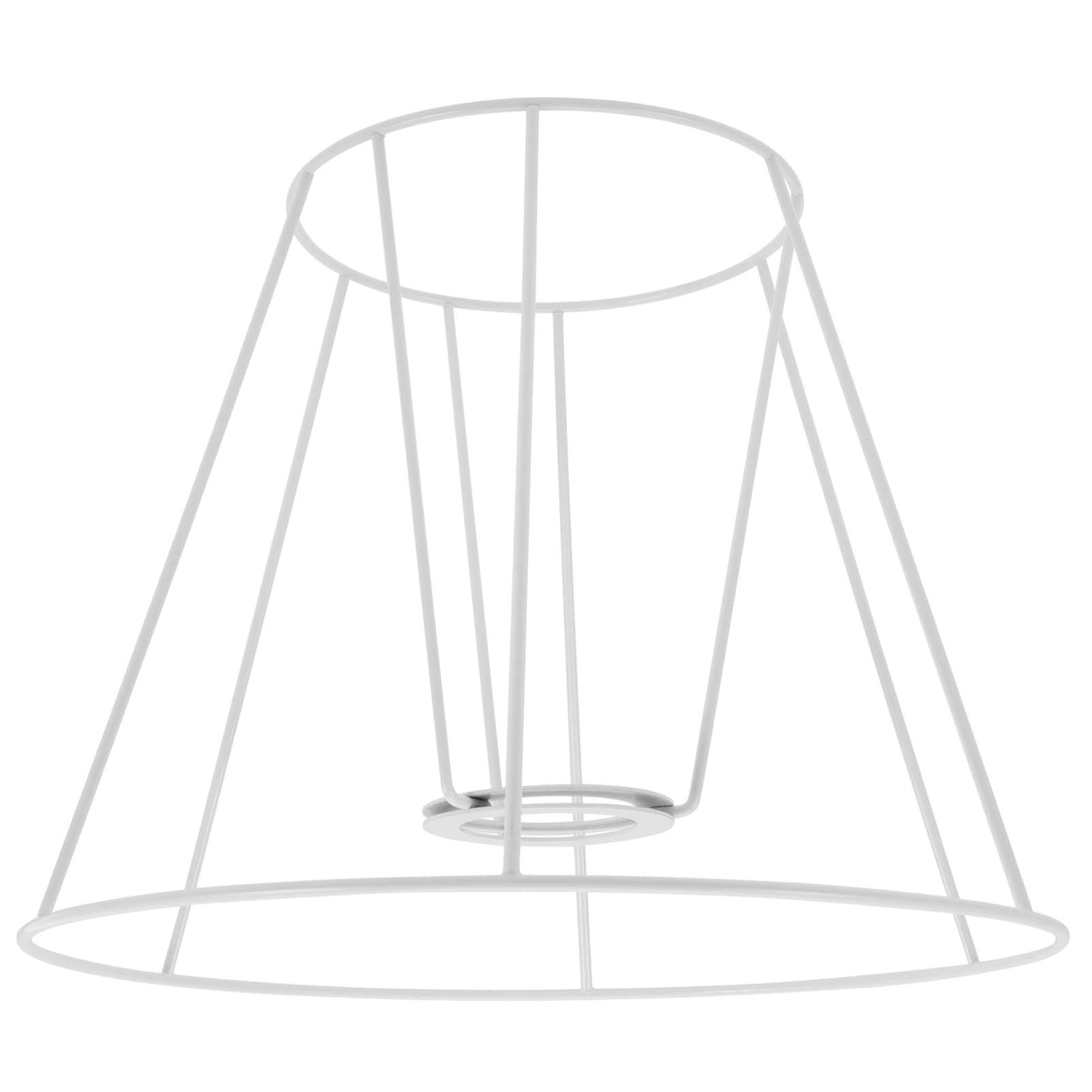 Vintage Metal Wire Lampshade Frame - 24x24cm Drum Lamp Shade Cage for E27 Bulbs | DIY Hanging Light Cover for Home Decor, Living Room, Bedroom & Patio Lighting