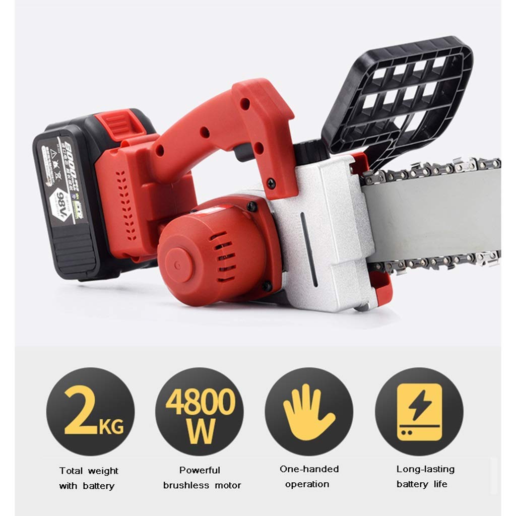 Cordless Electric Chainsaw with Lithium Battery - Lightweight & Portable for Tree Pruning, Orchard Work & Household Use | Perfect for DIY Projects, Landscaping & Small Wood Cutting