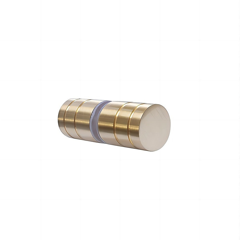 120cm Frameless Shower Screen with Gold Brackets & Stainless Steel Hinges - Round Knob Handle for Modern Bathroom | Wall to Wall Glass Shower Enclosure for Spa-Like Experience