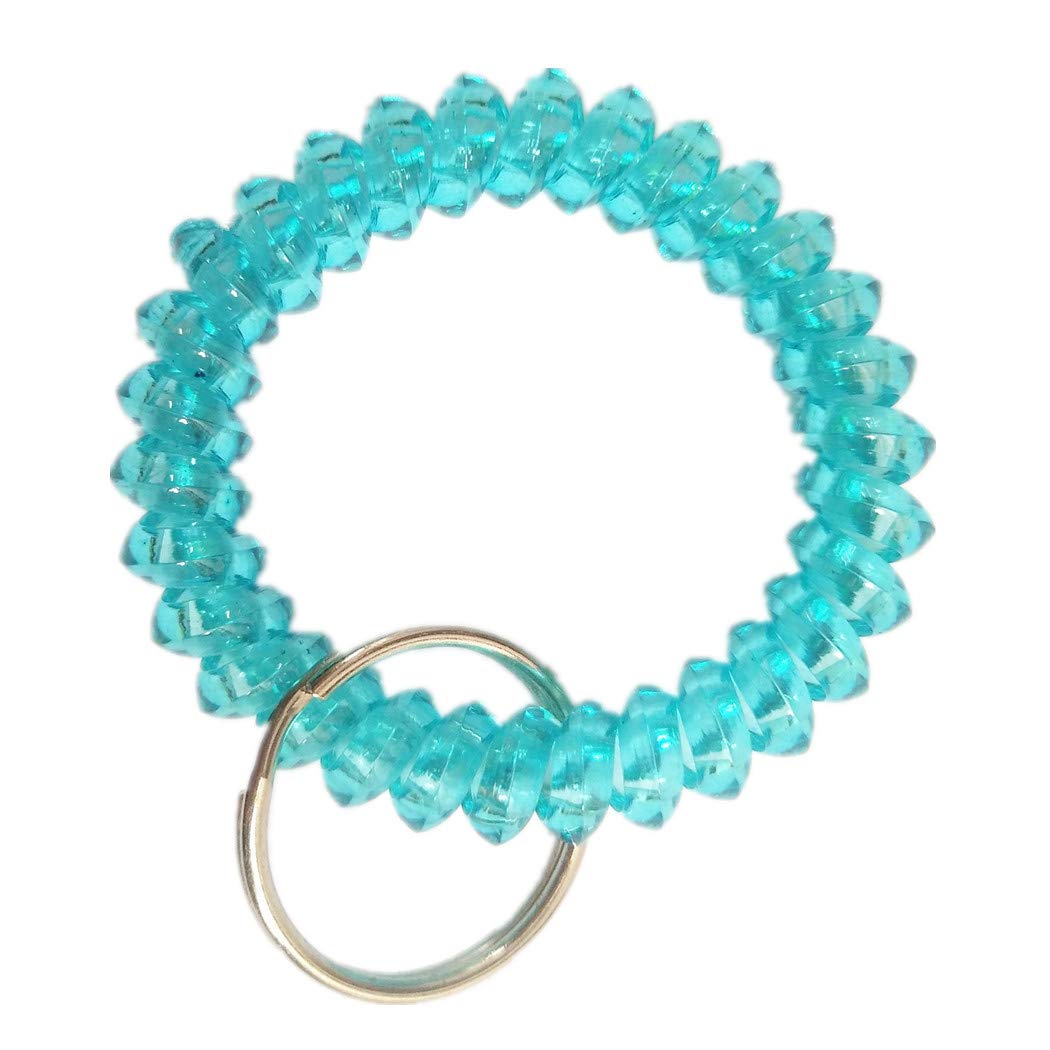 Durable Spiral Wristband Keychain - Pack of 5, Spring Coil Bracelet for Keys & Wristbands | Perfect for Gym, Home Organization & Outdoor Activities