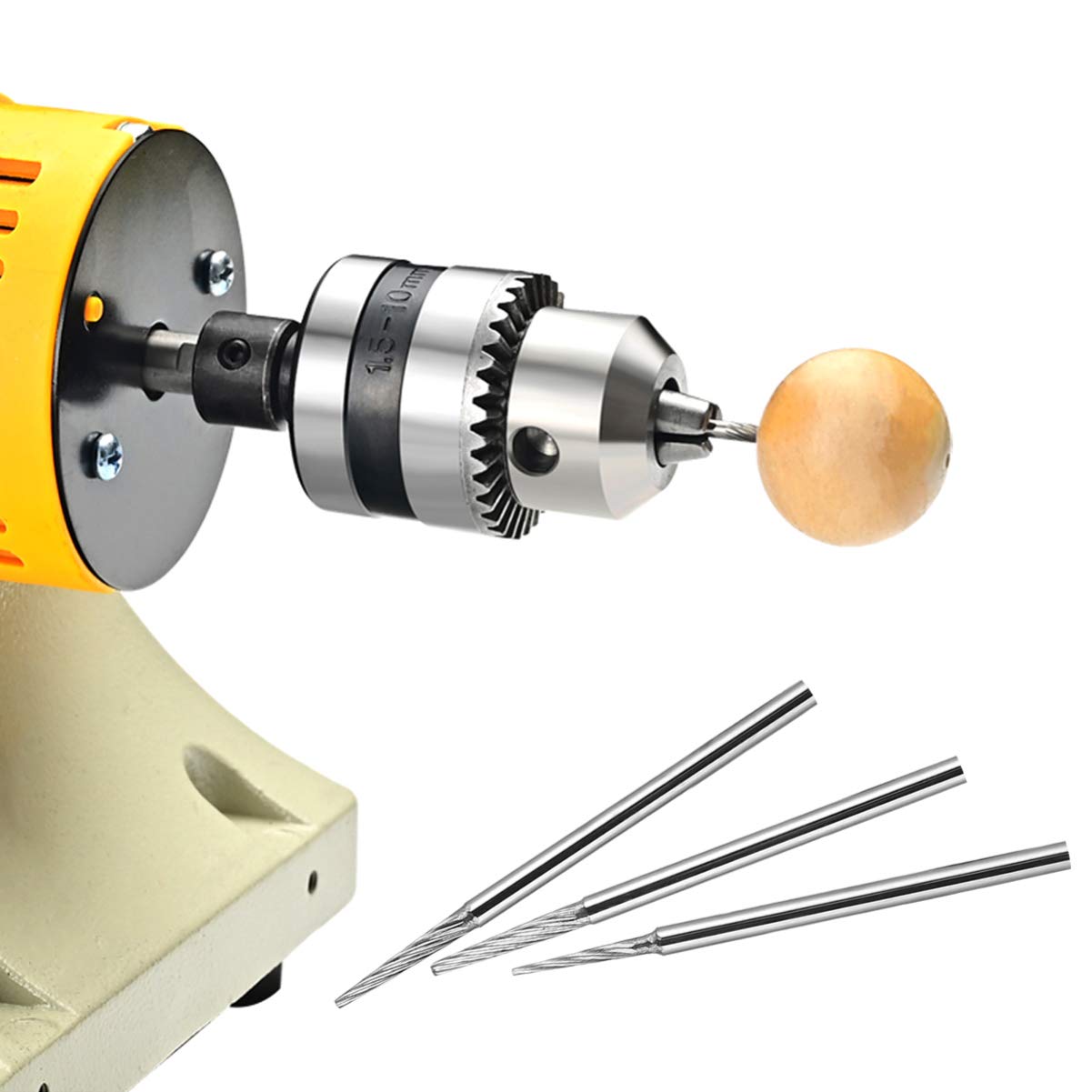 Hemoton 3-Piece Diamond Drill Bit Set - Carbide Rotary Grinding Burrs for Engraving, Carving & Tile Drilling | Perfect for DIY Crafts, Jewelry Making & Home Renovation Projects