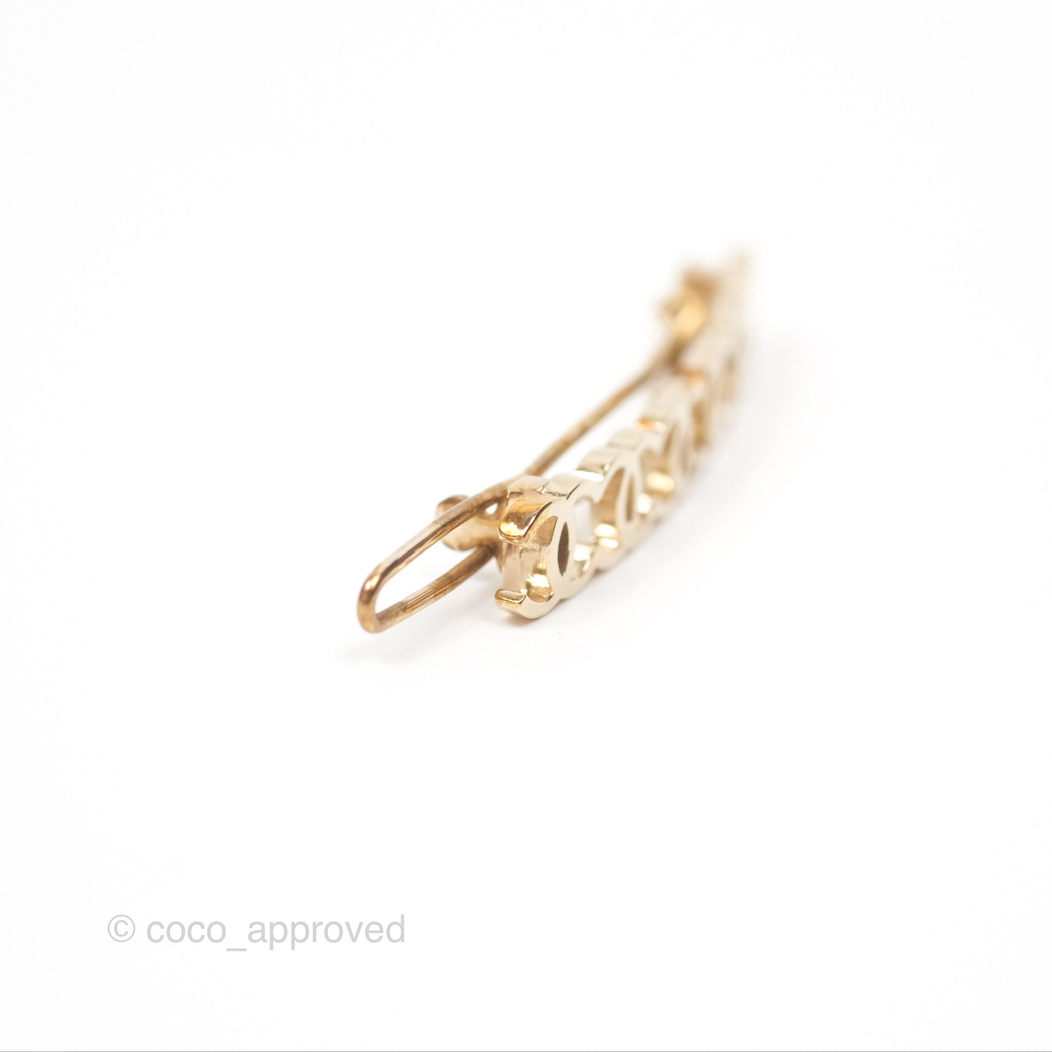 Chanel CC Hair Clip Gold Tone 21A - Luxury Hair Accessory for Women | Perfect for Weddings, Parties & Everyday Elegance