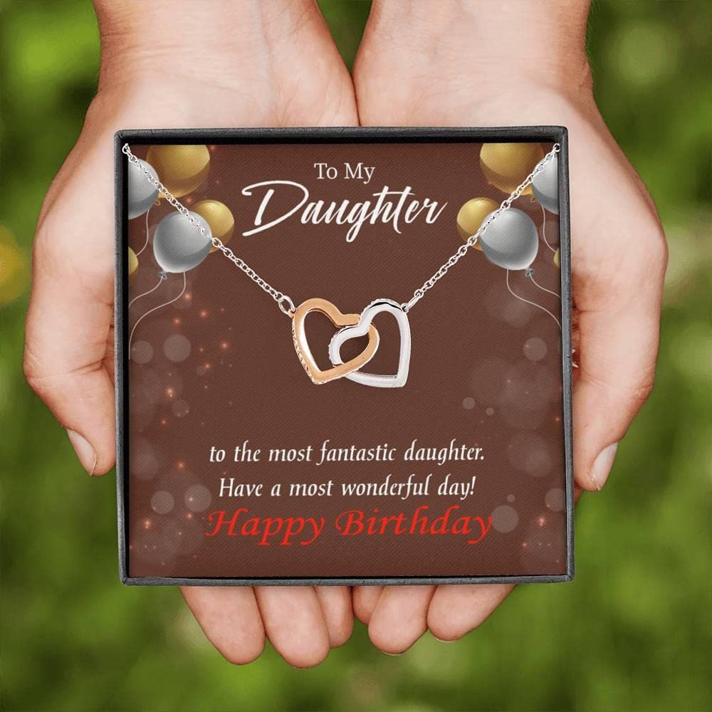 Stainless Steel Daughter Necklace - Heart Pendant Gift for Daughter's Birthday, Graduation, or Special Occasion | Symbol of Unbreakable Love & Bond | Perfect for Everyday Wear or Gifting