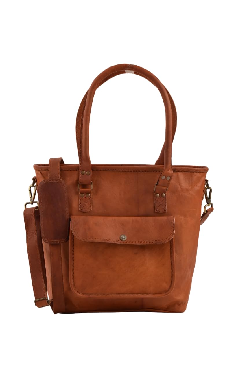 Genuine Leather Tote Bag for Women - 16