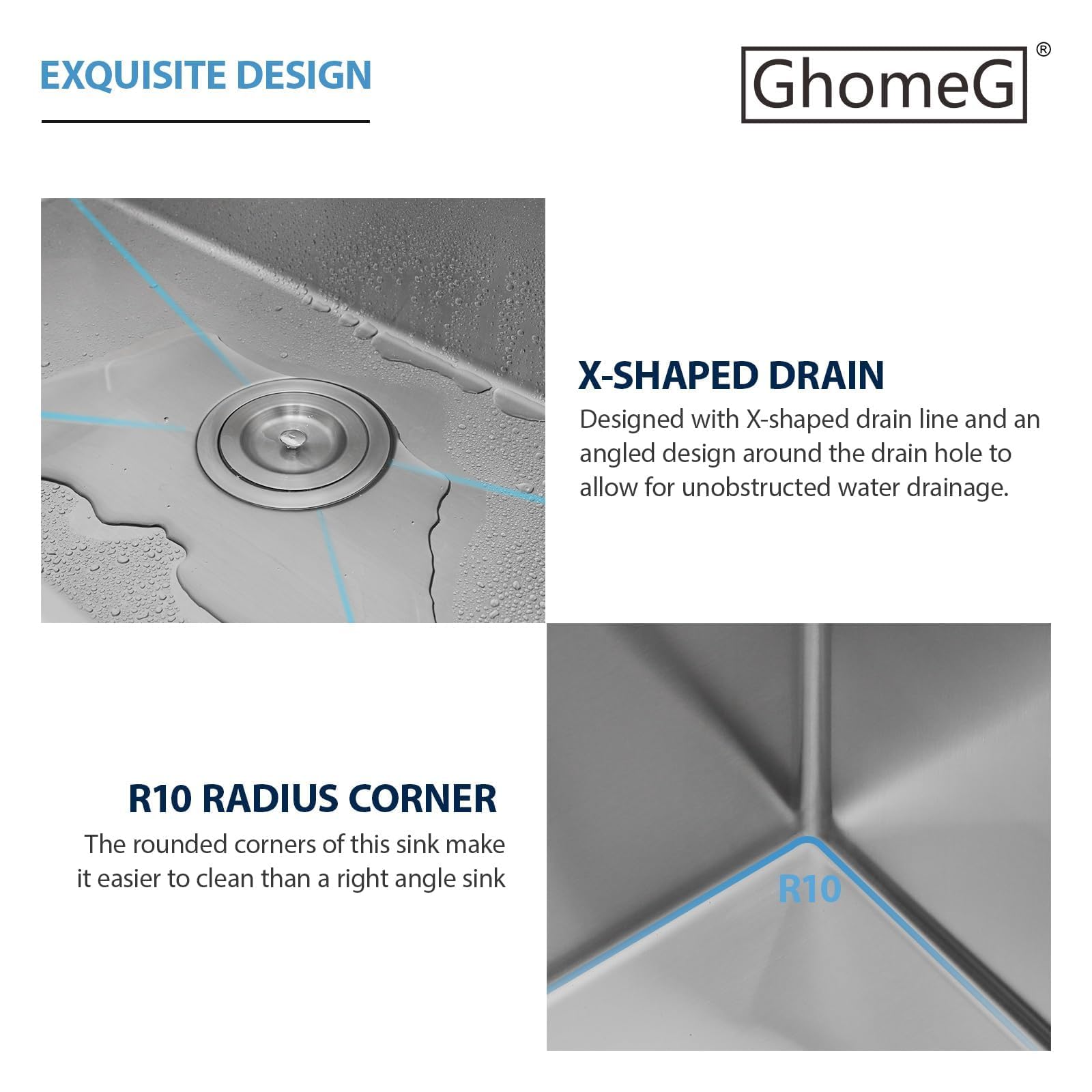 33x22 Inch Drop-In Kitchen Sink - 16 Gauge T304 Stainless Steel Workstation Topmount Single Bowl Sink with R10 Round Corners - Perfect for Modern Kitchens, Renovations & DIY Installations