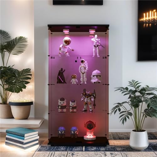 Brown With Light-2 Door 4 Shelves-3