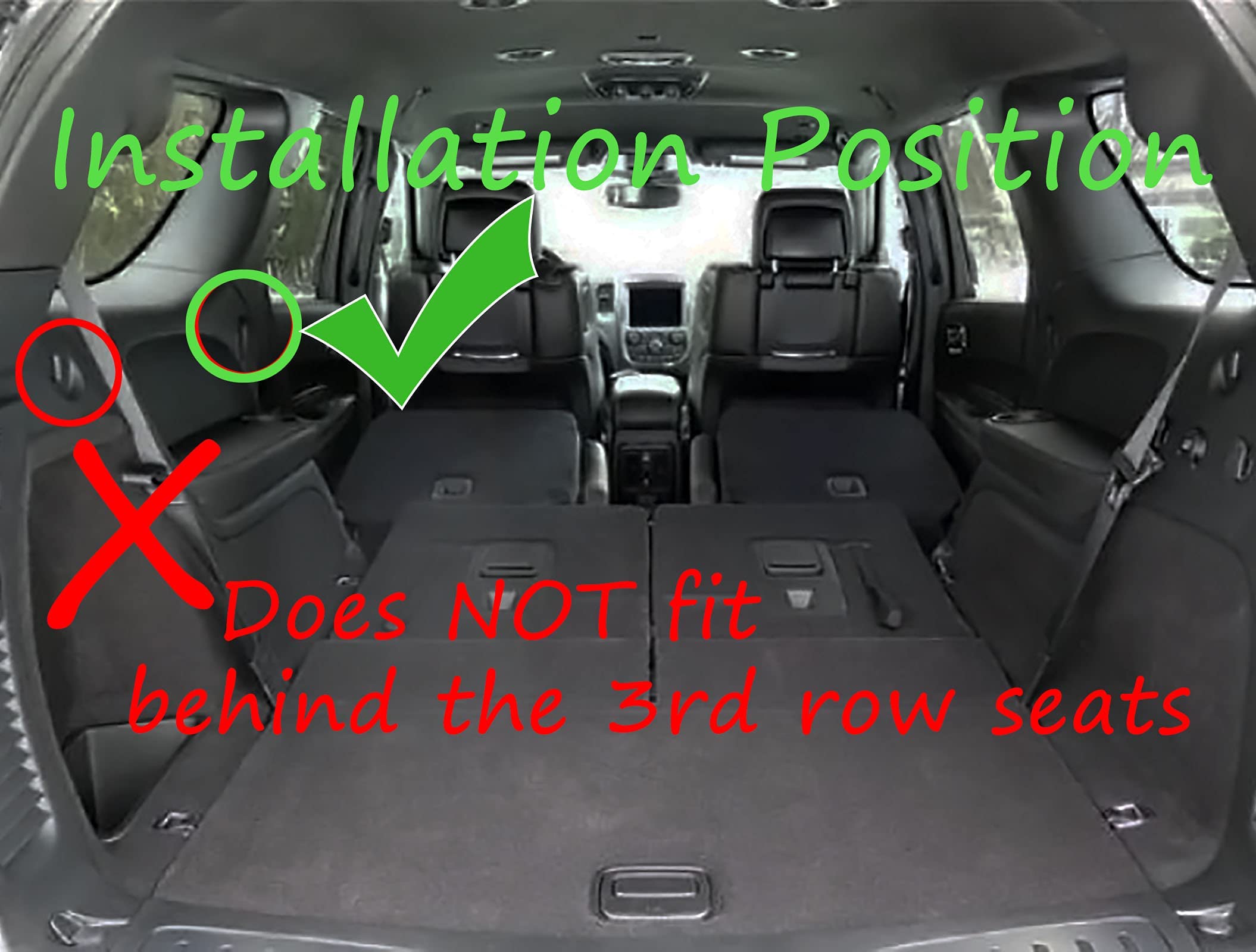 2021-2023 Retractable Cargo Cover for Dodge Durango (2011-2020) | Black Trunk Organizer | Perfect for Road Trips, Grocery Hauling & Pet Transport