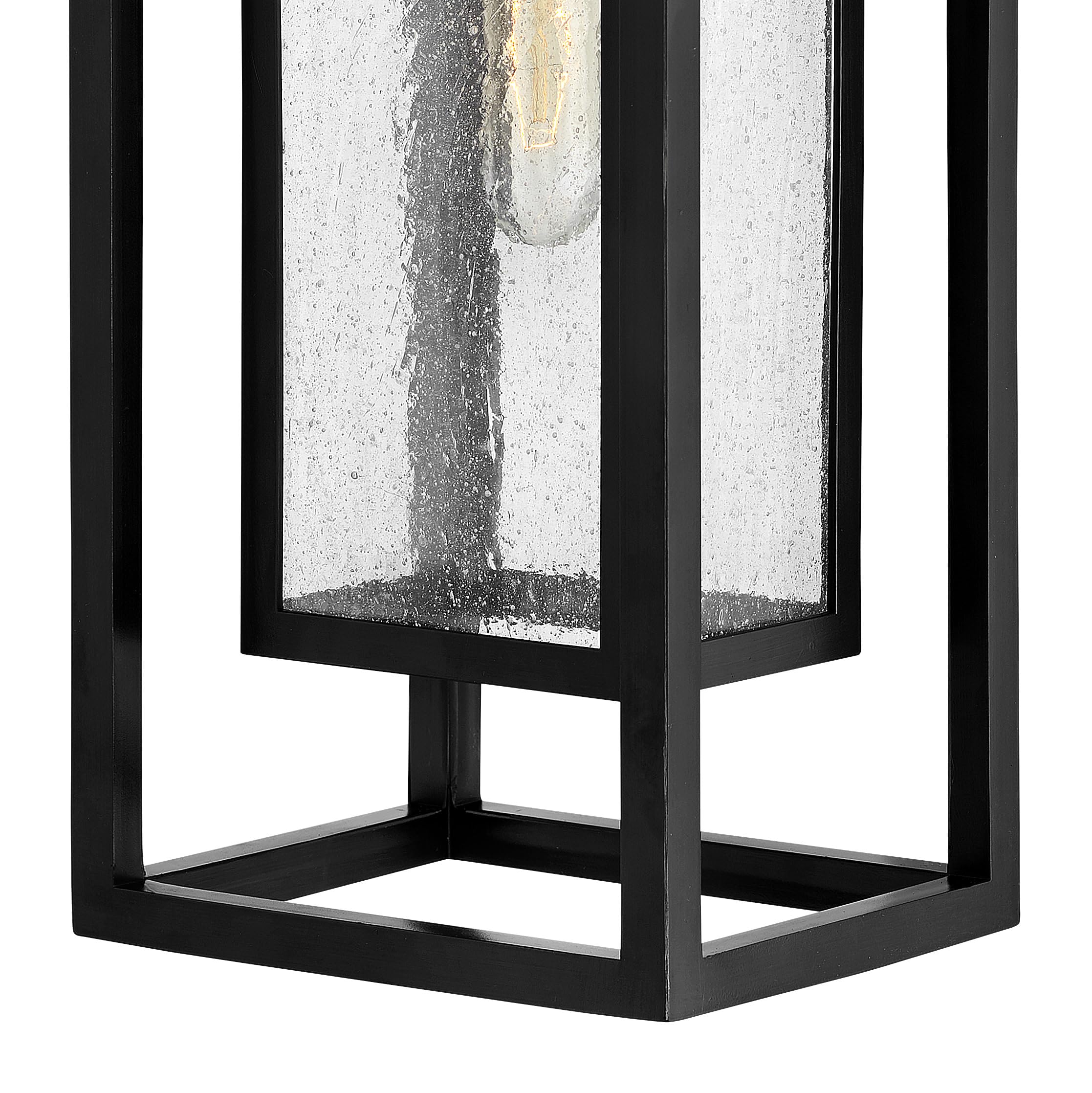 Hinkley Republic 1005BK Large Outdoor Wall Mount Lantern - Modern Black Composite Exterior Light with Anti-Fading Finish - Perfect for Porch, Patio, and Entryway Lighting
