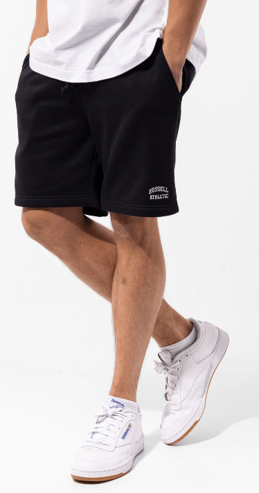 Russell Men's Small Arch Black Athletic Shorts - Lightweight & Breathable for Running, Gym Workouts & Casual Wear