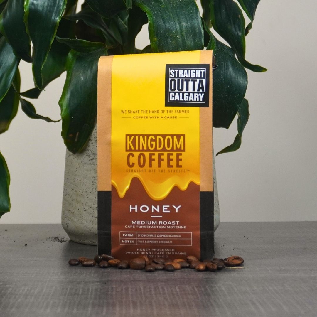Premium Kingdom Coffee Honey Coffee Beans - 100% Arabica, Medium Roast, Sweet & Smooth Flavor - Perfect for Home Brewing, Office, or Gifting