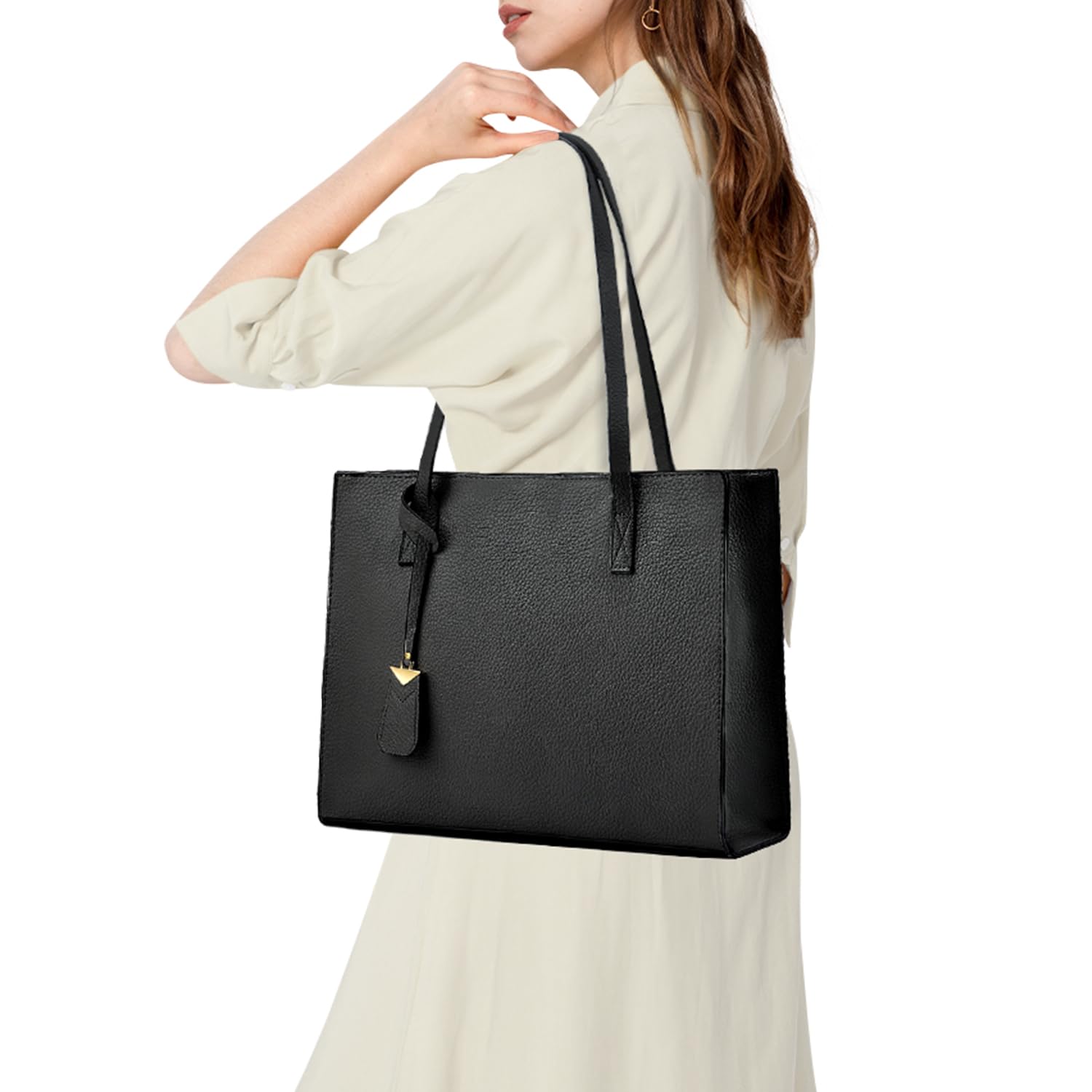 Cckuu Women's Tote Bag - PU Leather Top Handle Shoulder Bag for Work, School & Shopping | Stylish Ladies Handbag for Office, Commute & Daily Use