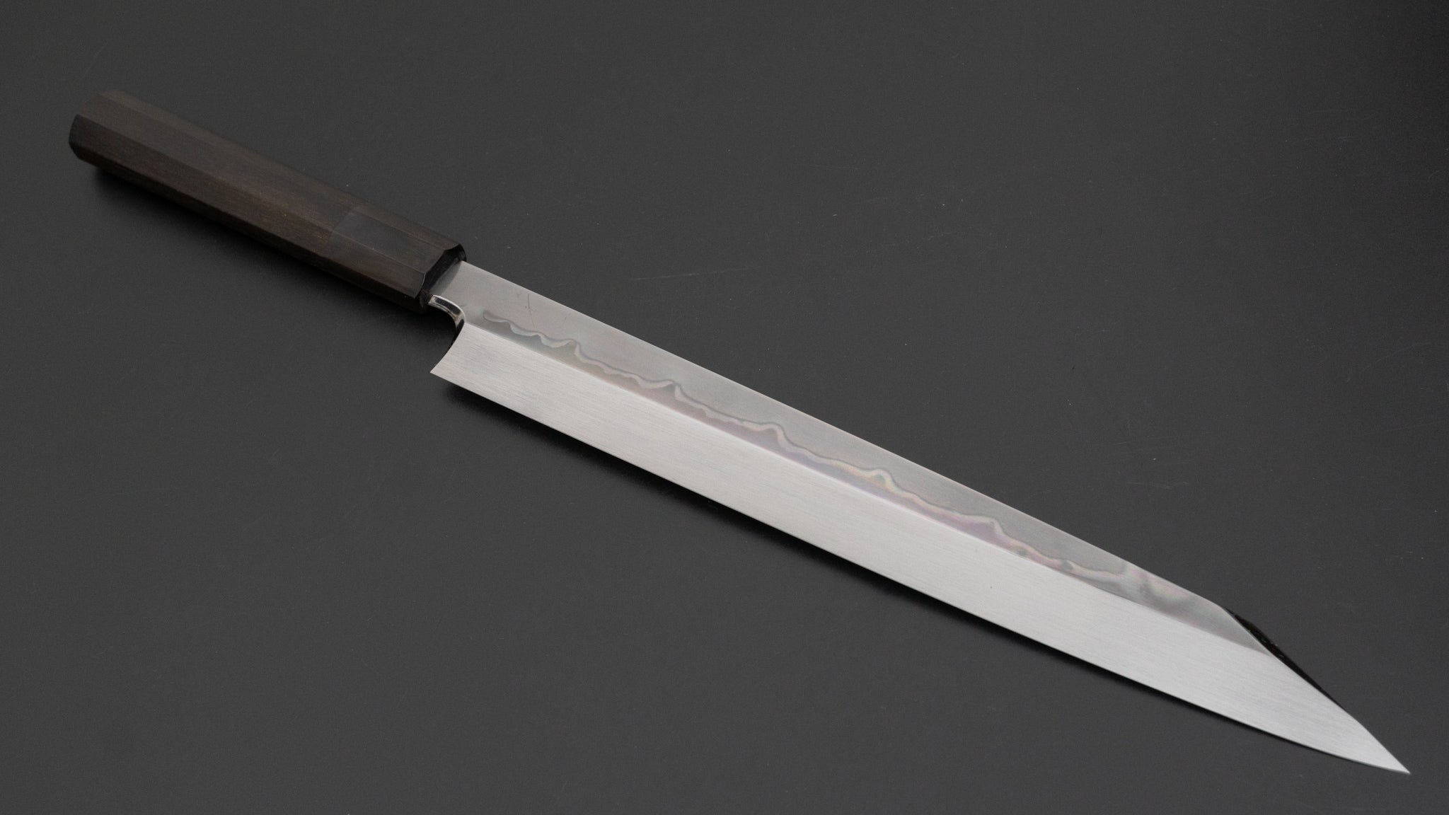 Hitohira Togashi White #1 Sanbonsugi Mizu Honyaki Kiritsuke Yanagiba 300mm Japanese Chef Knife with Taihei Ebony Handle (Type T/Saya Included) - Perfect for Sushi, Sashimi & Precision Cutting