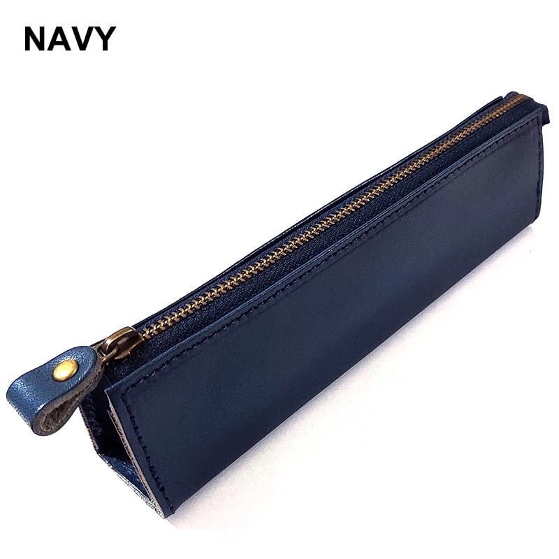 Premium Tochigi Leather Pencil Case - Handcrafted Japanese Genuine Leather Pen Holder for Students & Professionals - Perfect for Office, School & Travel Organization
