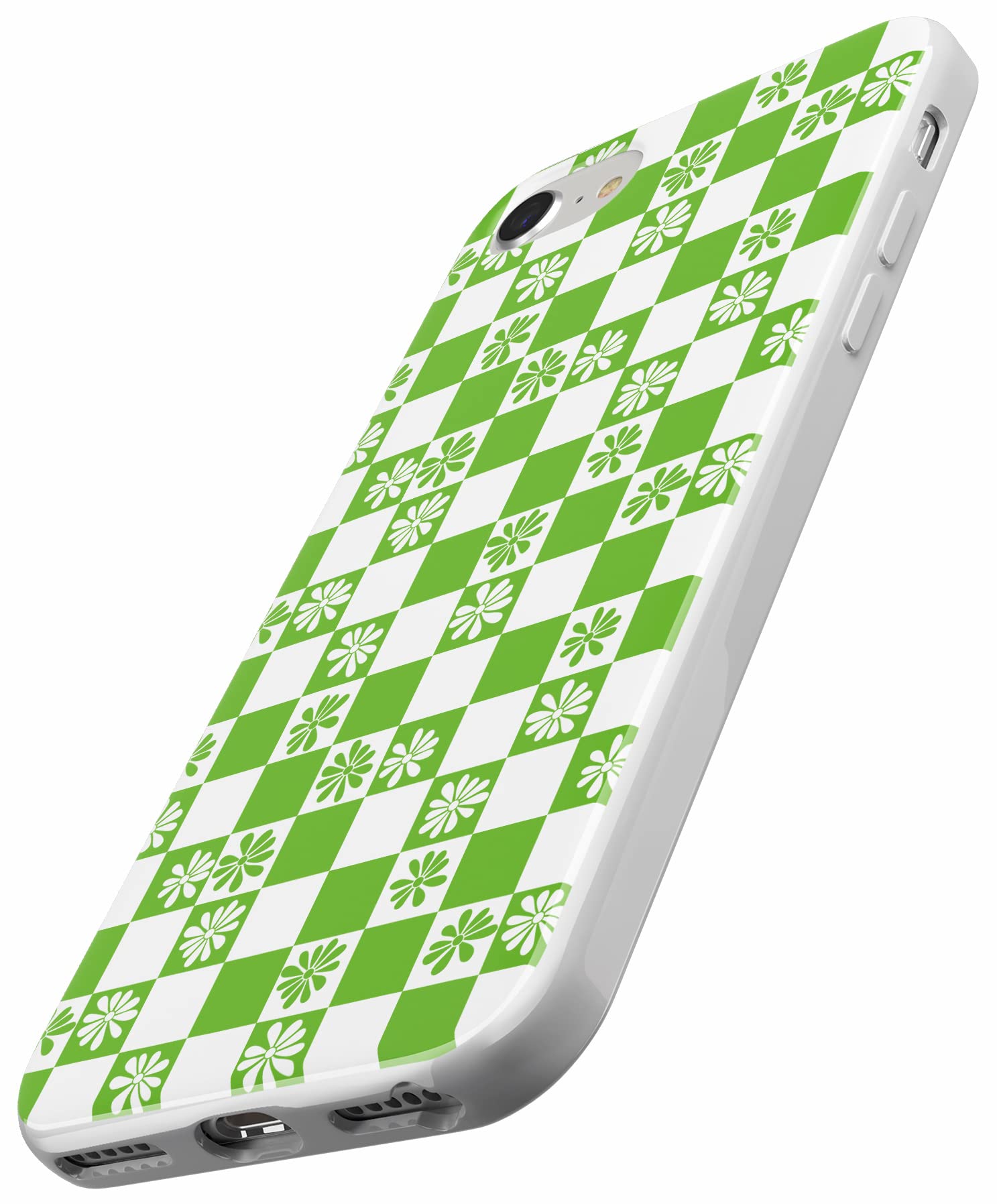 Casely iPhone X/XS Floral Case - Daisy Checkerboard Design | Slim Protective Phone Cover for Women | Perfect for Everyday Use, Work & Travel