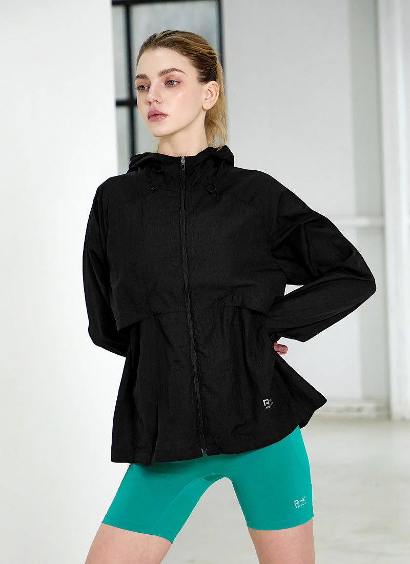 RX Airflow Windbreaker Jacket - Lightweight & Water-Resistant Outdoor Running Jacket for Men & Women - Perfect for Hiking, Jogging, and Travel