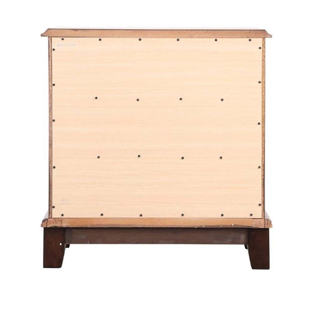Glory Furniture Ashford 3-Drawer Nightstand in Cappuccino Finish - Perfect for Bedroom Storage & Home Decor